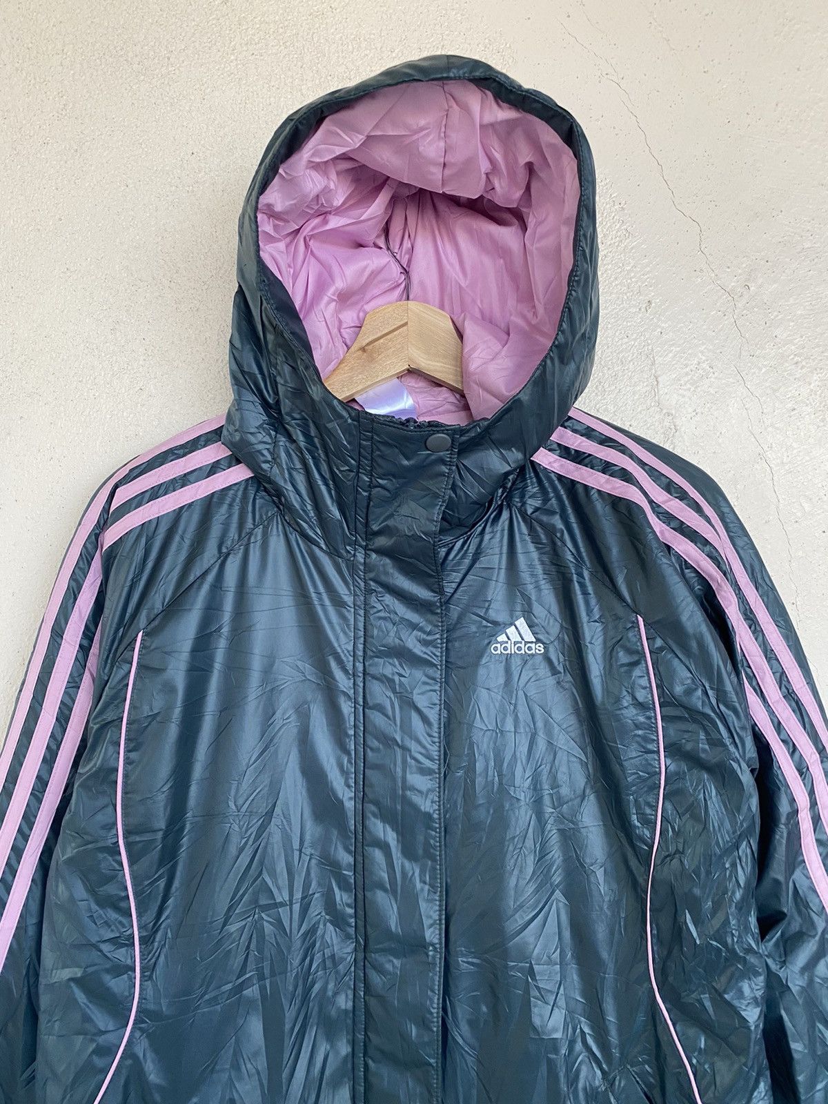Adidas × Vintage Vintage adidas long jacket puffer parka raincoat Size US L / EU 52-54 / 3 - 5 Thumbnail