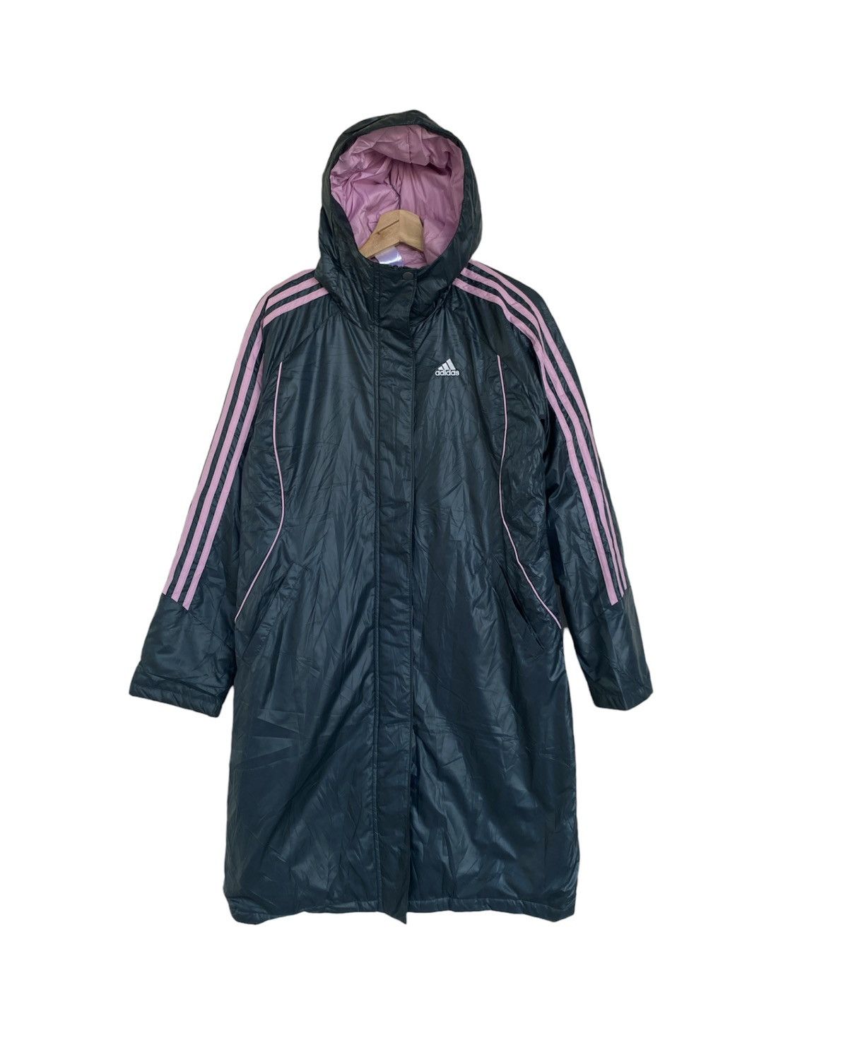 Adidas × Vintage Vintage adidas long jacket puffer parka raincoat Size US L / EU 52-54 / 3 - 1 Thumbnail