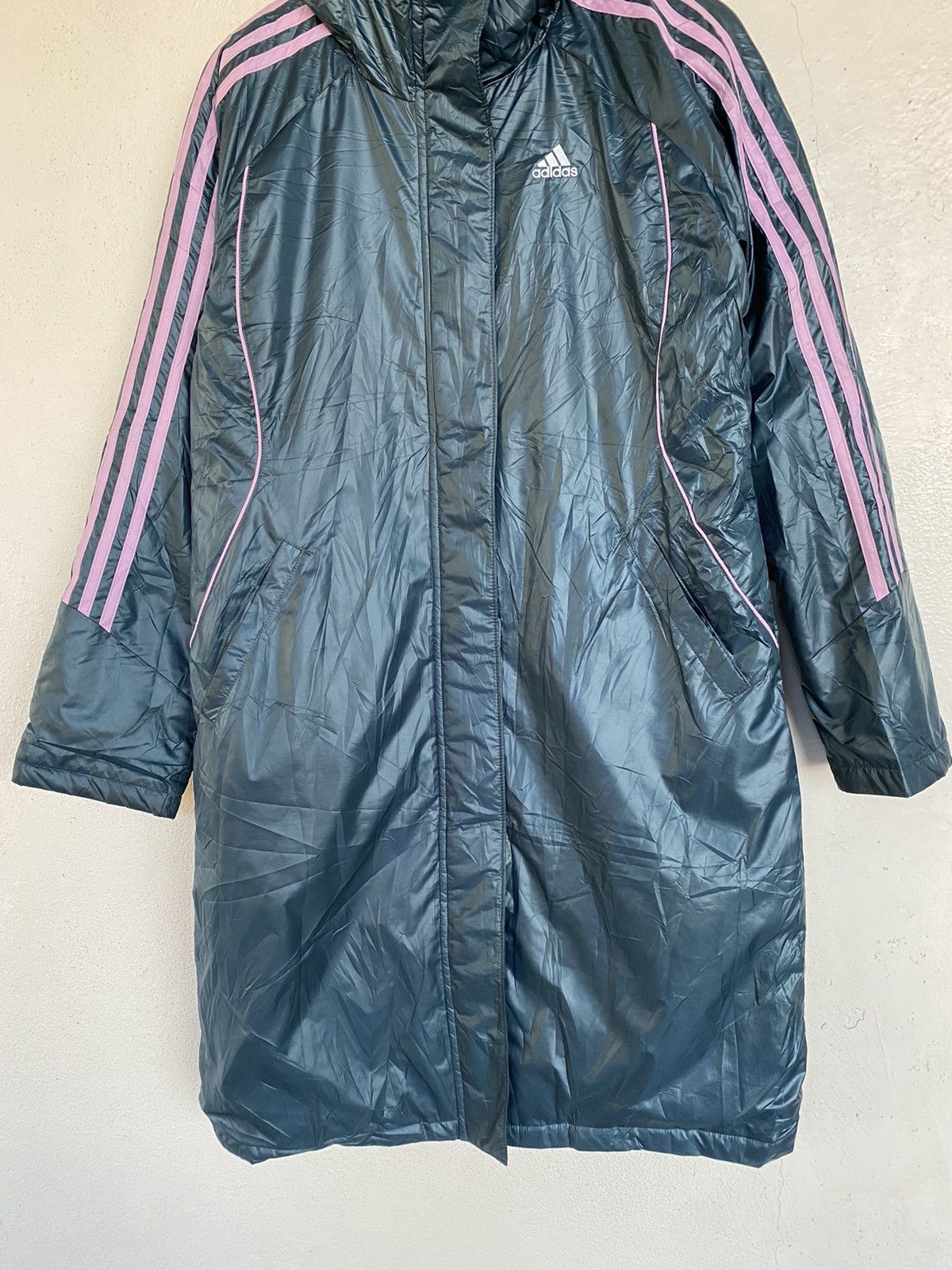 Adidas × Vintage Vintage adidas long jacket puffer parka raincoat Size US L / EU 52-54 / 3 - 6 Thumbnail