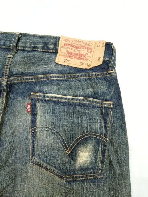 Levi's Vintage Levi's 501 Distressed Jeans 34x32 Size US 34 / EU 50 - 3 Thumbnail