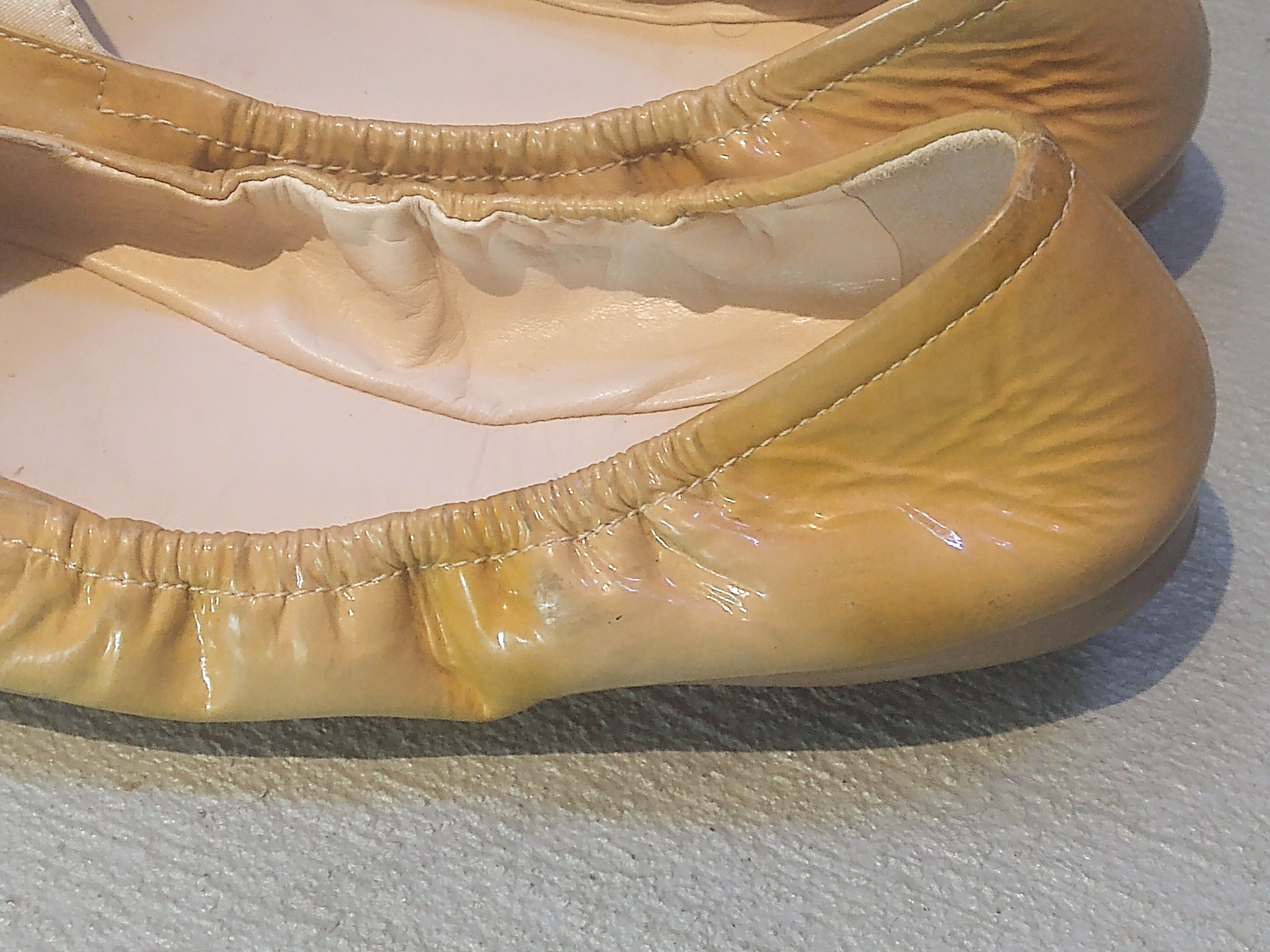 Prada Prada Ballerina Flats Patent Leather 8 38 Beige Slip Ons Y2K Size US 8 / IT 38 - 8 Thumbnail