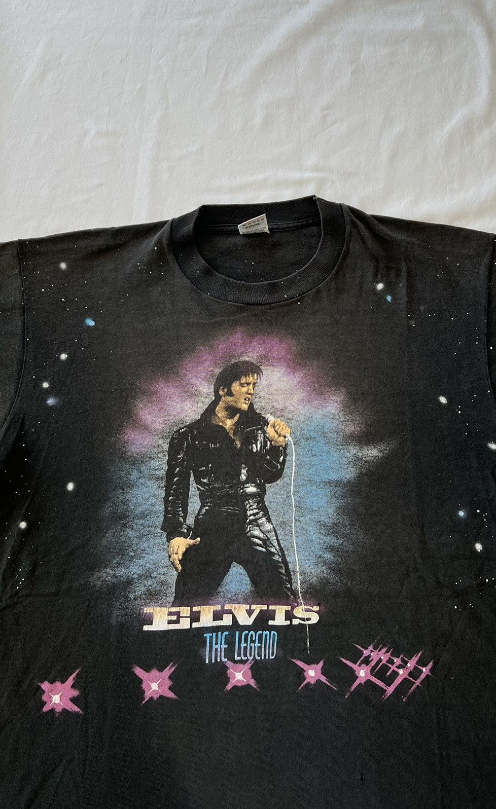 Band Tees Vintage 90s Elvis Presley The Legend Faded Black Tee Size US L / EU 52-54 / 3 - 6 Thumbnail