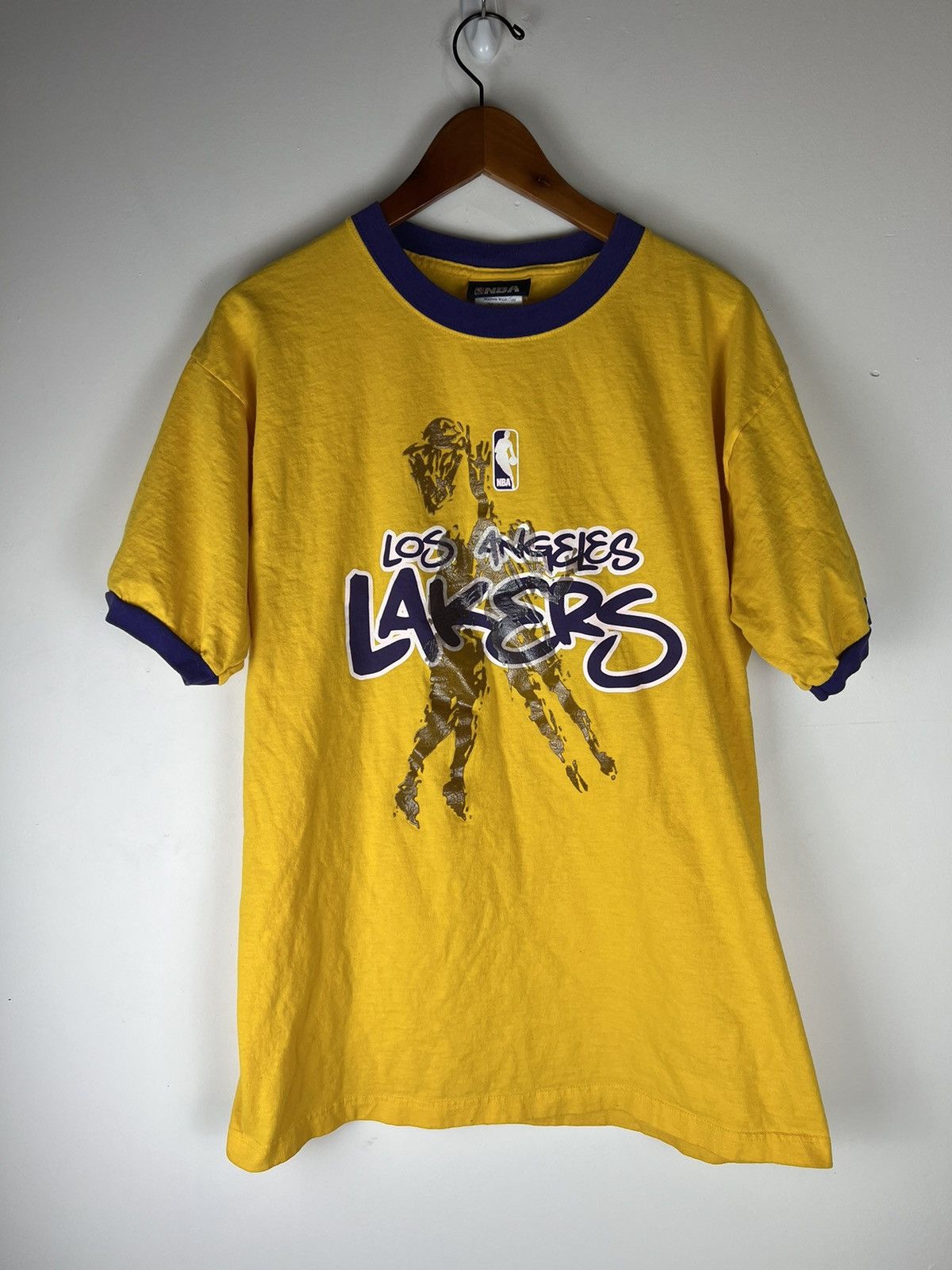 NBA Vintage NBA Los Angeles Lakers Ringer Tee Size US L / EU 52-54 / 3 - 1 Thumbnail