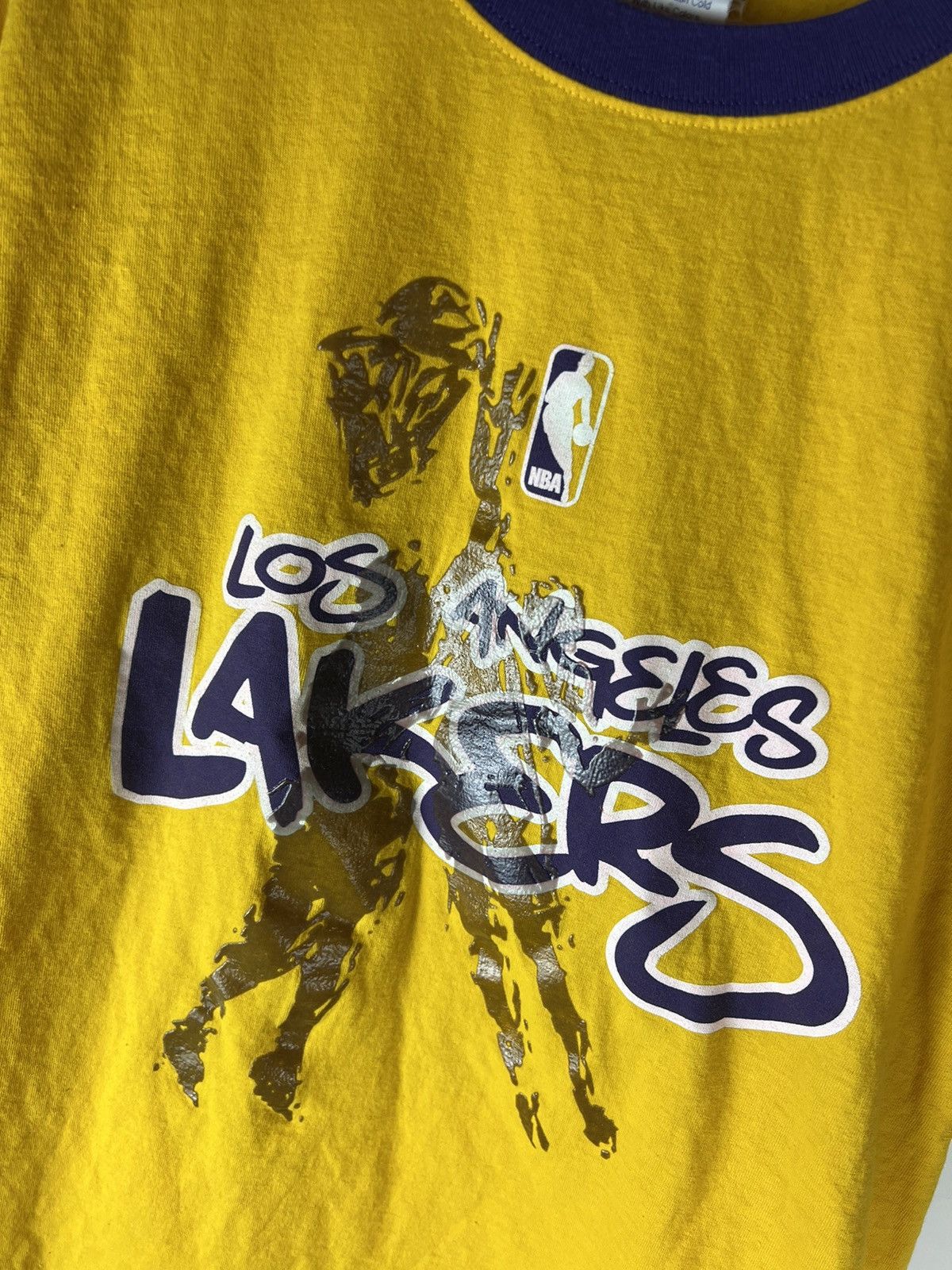 NBA Vintage NBA Los Angeles Lakers Ringer Tee Size US L / EU 52-54 / 3 - 3 Thumbnail