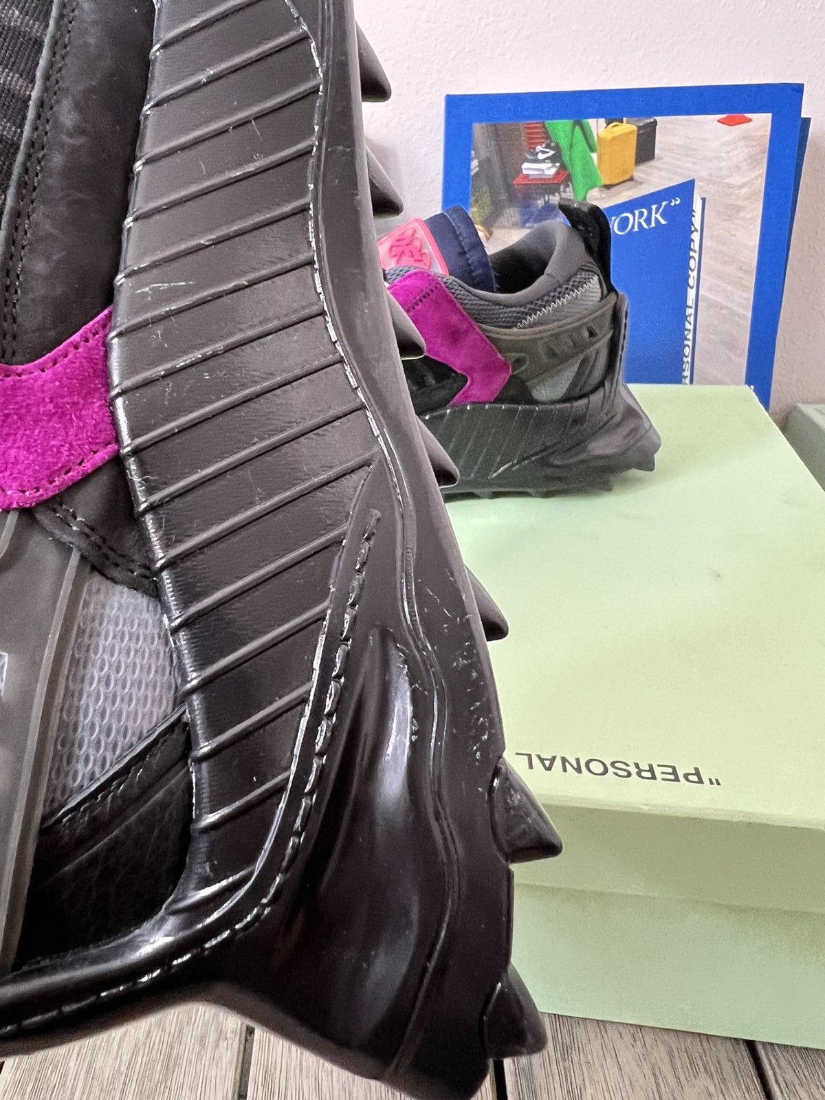 Off-White OFF-WHITE ODSY-1000 Triple Black Sneakers Size US 11.5 / EU 44-45 - 8 Thumbnail