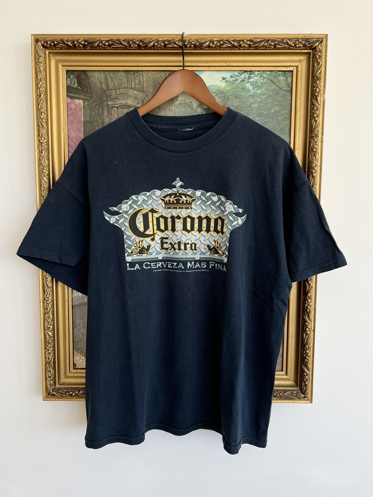 Band Tees Vintage 2005 Corona Extra Beer La Cerveza Mas Fina Navy Tee Size US L / EU 52-54 / 3 - 1 Thumbnail