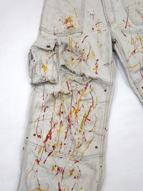 Japanese Brand Evenriver Double Knee Custom Painter Distressed Jeans Cargo Size US 31 - 6 Thumbnail
