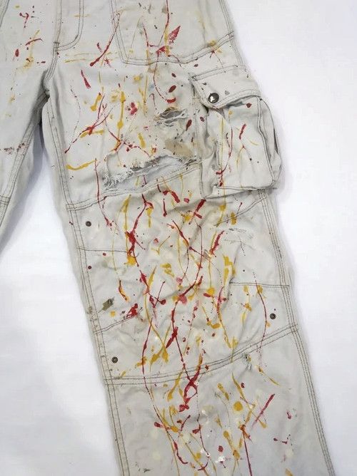 Japanese Brand Evenriver Double Knee Custom Painter Distressed Jeans Cargo Size US 31 - 5 Thumbnail