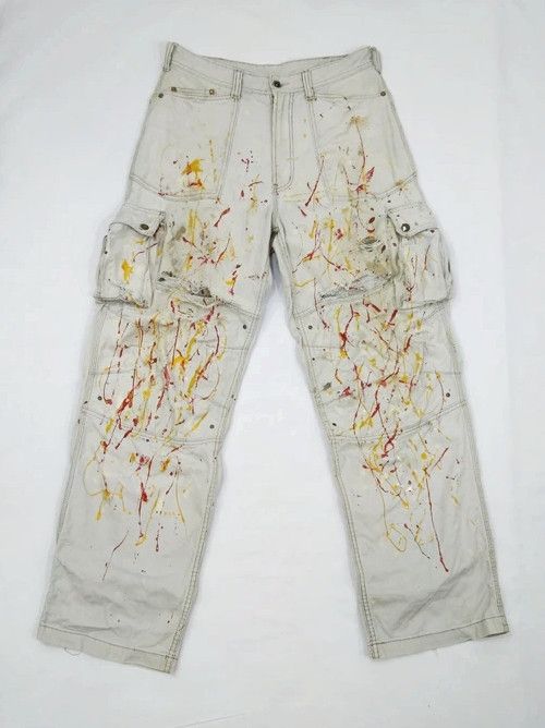 Japanese Brand Evenriver Double Knee Custom Painter Distressed Jeans Cargo Size US 31 - 1 Thumbnail