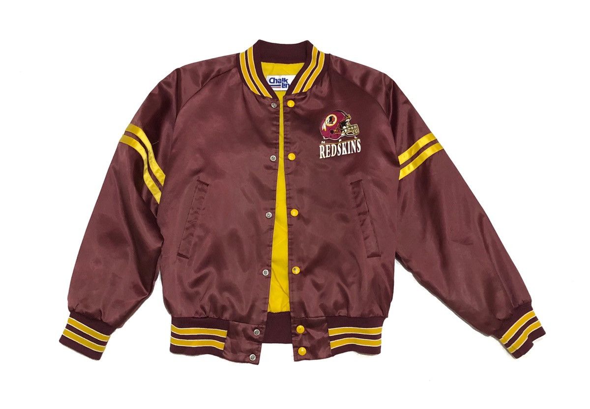 Image of Chalk Line x Nfl Vintage 90's Nfl Washington Redskins Chalk Satin Football in Maroon (Size Small)