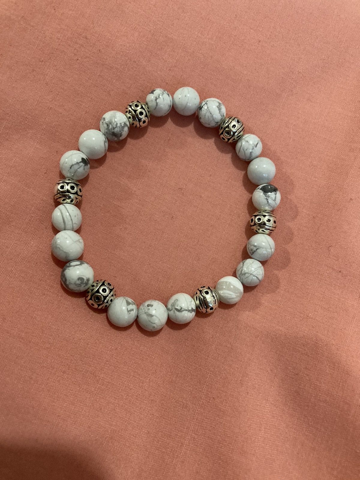 Jewelry Howlite beaded natural stone bracelet Size ONE SIZE - 2 Thumbnail