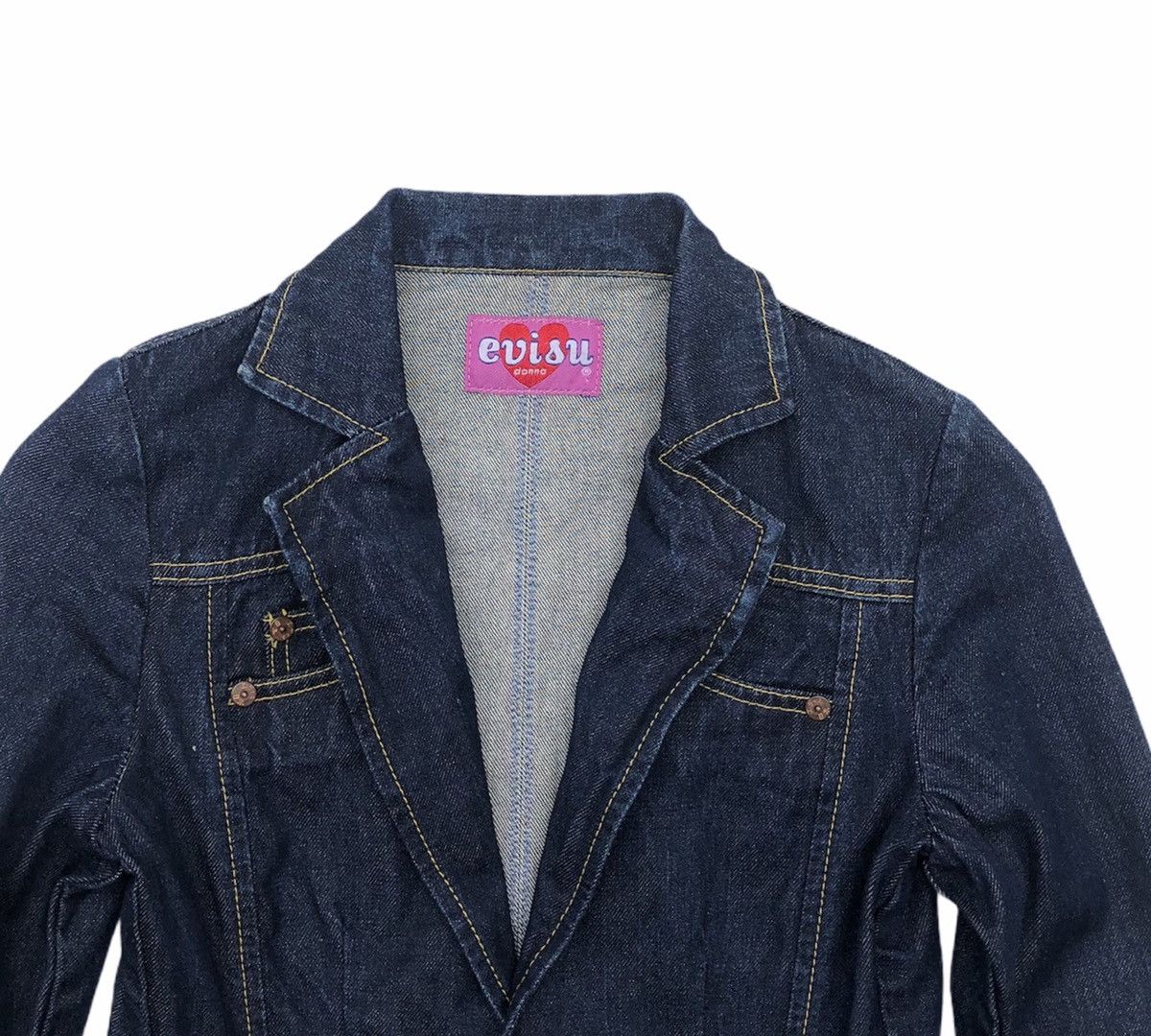 Evisu Evisu Donna Denim Women Jacket Size S / US 4 / IT 40 - 3 Thumbnail