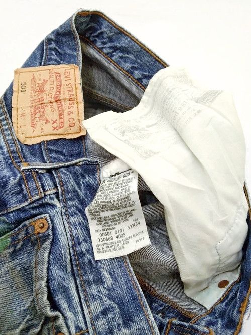 Levi's Vintage Levi's 501 Painter Straight Leg Distressed Jeans Size US 32 / EU 48 - 7 Thumbnail