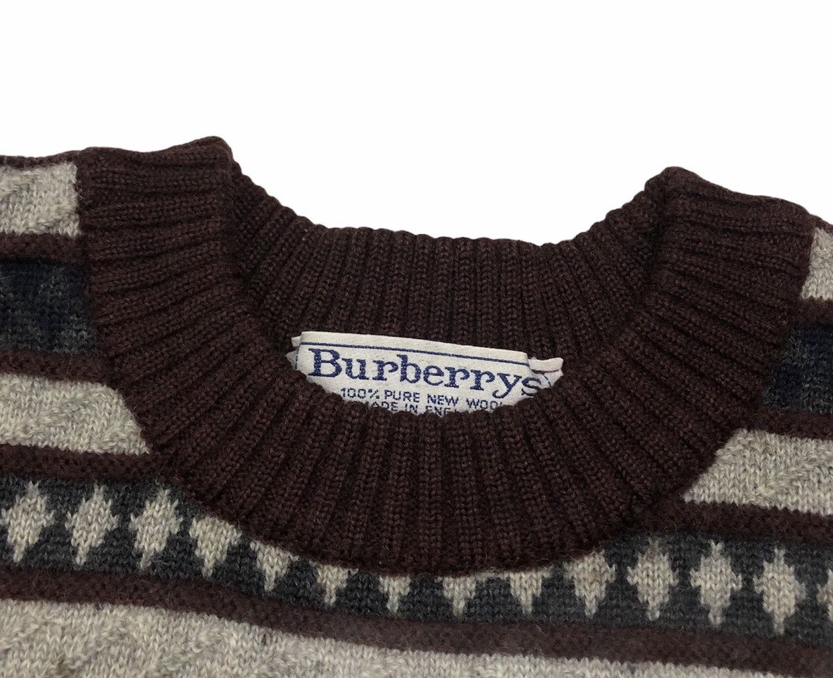 Burberry VTG Burberrys Embroidered Knitwear Pure New Wool Sweatshirt Size US L / EU 52-54 / 3 - 9 Thumbnail