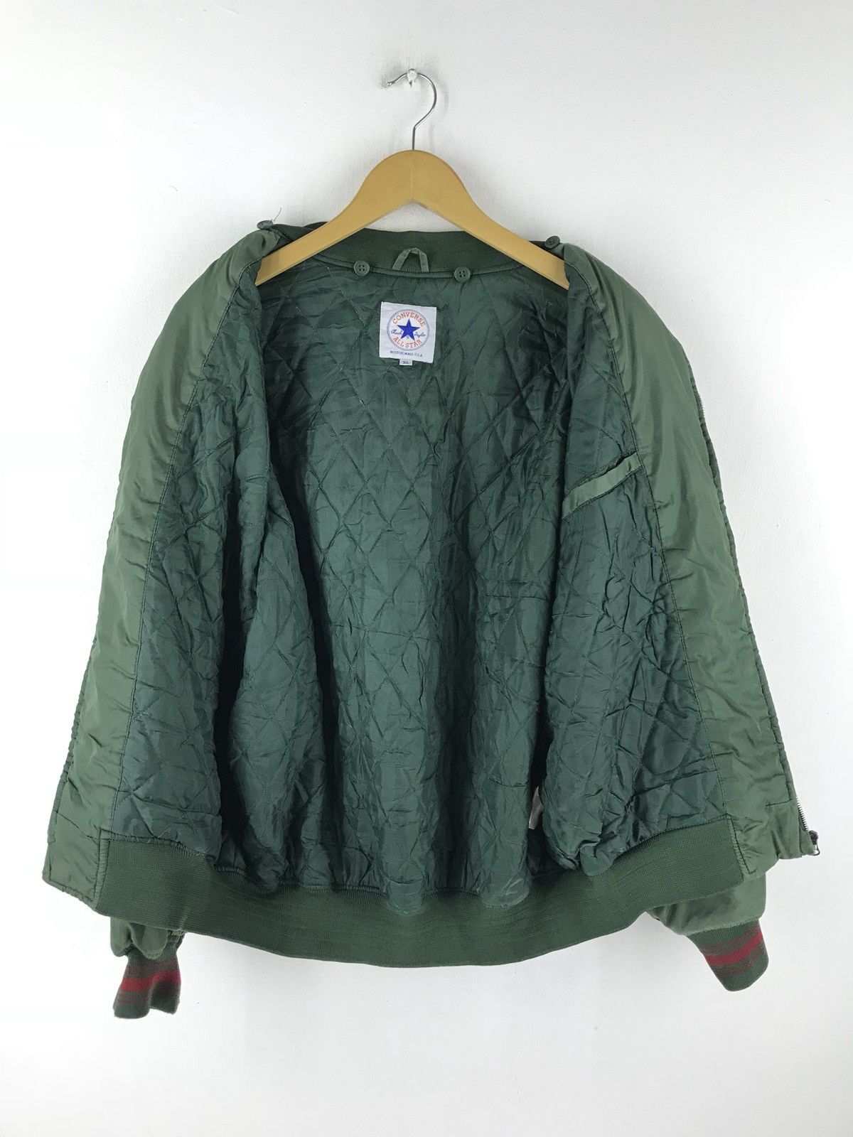 Japanese Brand × Vintage 🔥 Vintage Converse All Star Embroidery Satin Bomber Jacket Size US XL / EU 56 / 4 - 5 Thumbnail
