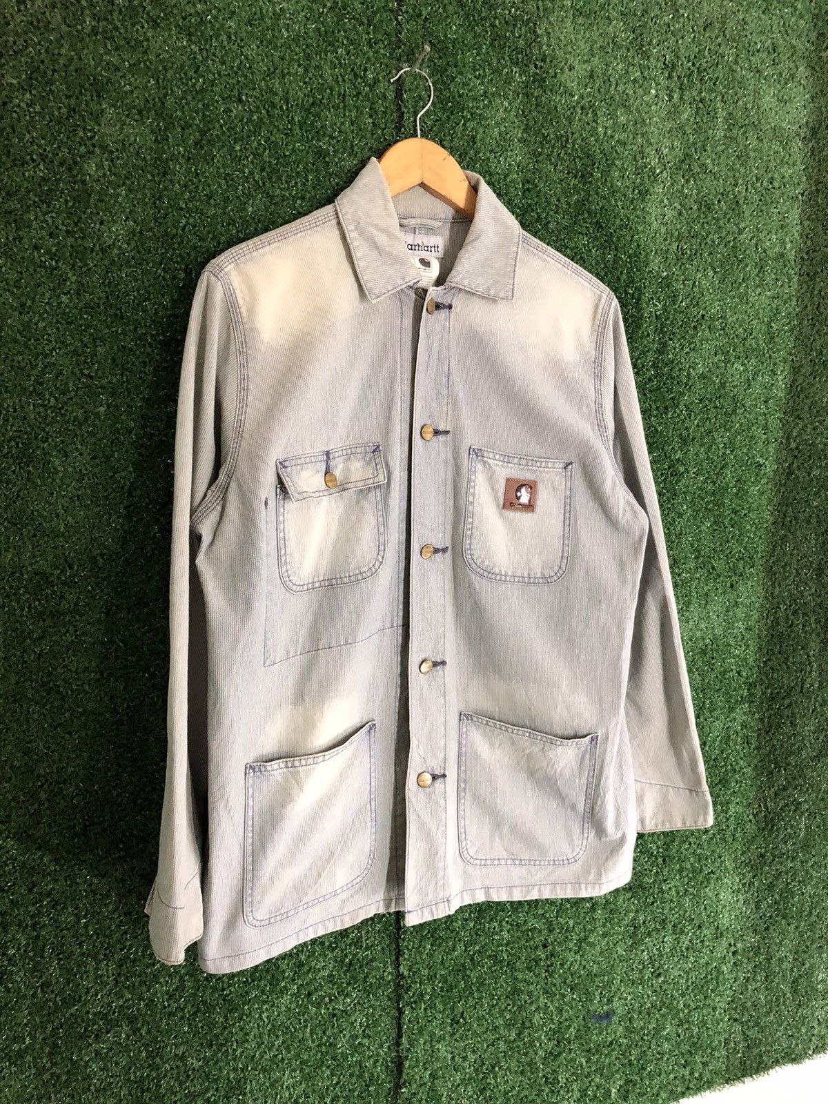 Carhartt × Carhartt Wip × Vintage 🔥VTG CARHATT HIKORY CHORE WORKER JACKET Size US M / EU 48-50 / 2 - 2 Thumbnail