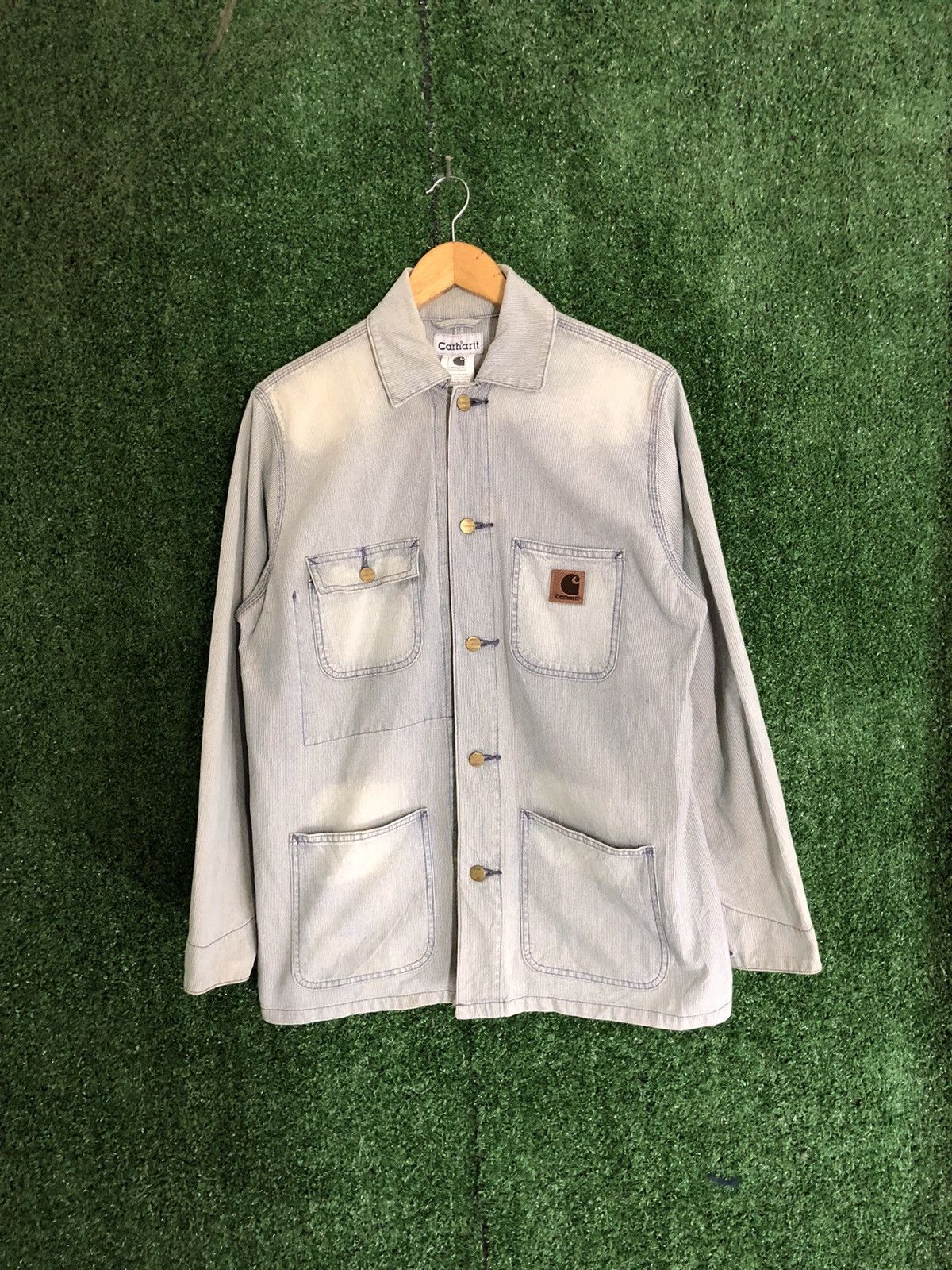 🔥VTG CARHATT HIKORY CHORE WORKER JACKET