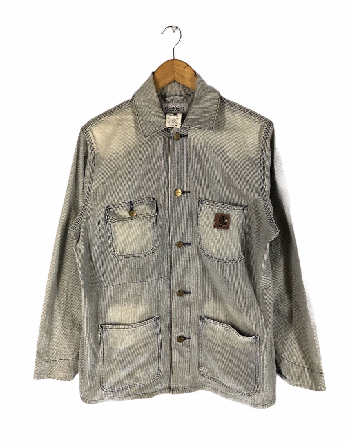 Carhartt × Carhartt Wip × Vintage 🔥VTG CARHATT HIKORY CHORE WORKER JACKET Size US M / EU 48-50 / 2 - 5 Thumbnail