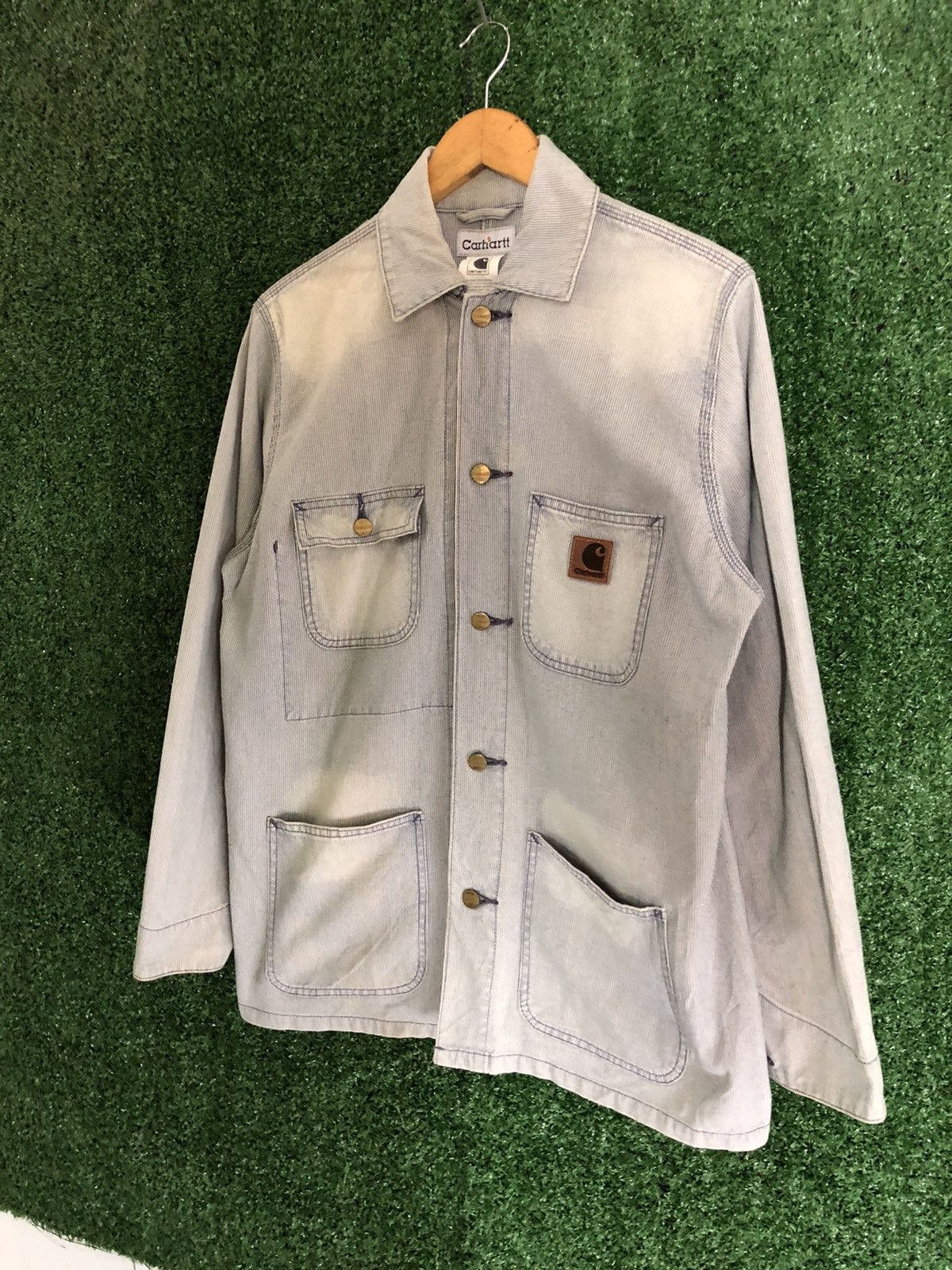 Carhartt × Carhartt Wip × Vintage 🔥VTG CARHATT HIKORY CHORE WORKER JACKET Size US M / EU 48-50 / 2 - 3 Thumbnail