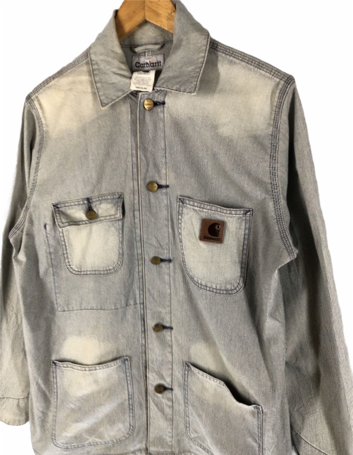 Carhartt × Carhartt Wip × Vintage 🔥VTG CARHATT HIKORY CHORE WORKER JACKET Size US M / EU 48-50 / 2 - 7 Thumbnail