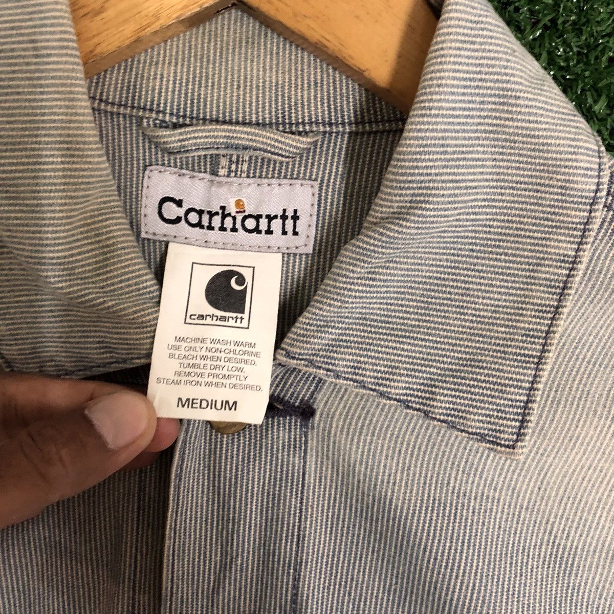Carhartt × Carhartt Wip × Vintage 🔥VTG CARHATT HIKORY CHORE WORKER JACKET Size US M / EU 48-50 / 2 - 11 Thumbnail