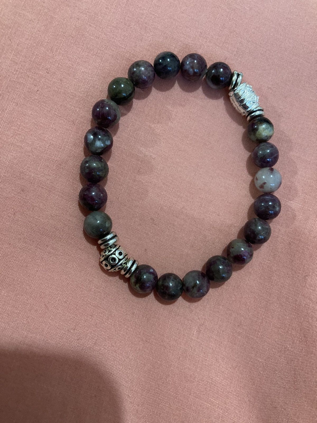 Jewelry Garnet and black Tourmaline beaded bracelet Size ONE SIZE - 2 Thumbnail
