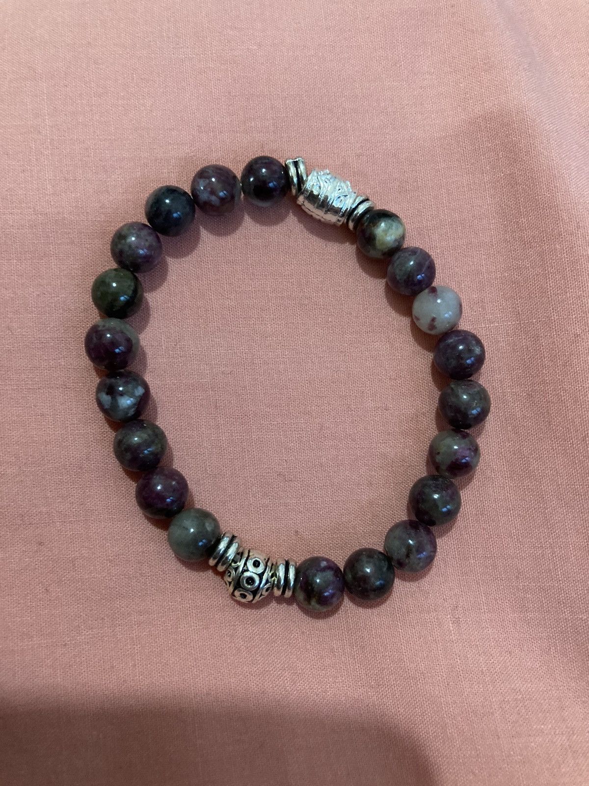 Jewelry Garnet and black Tourmaline beaded bracelet Size ONE SIZE - 1 Thumbnail