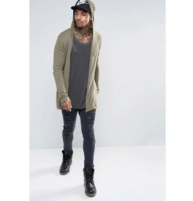 Asos Zip hoodie bomber jacket - not leather biker parka coat Size US XL / EU 56 / 4 - 4 Thumbnail