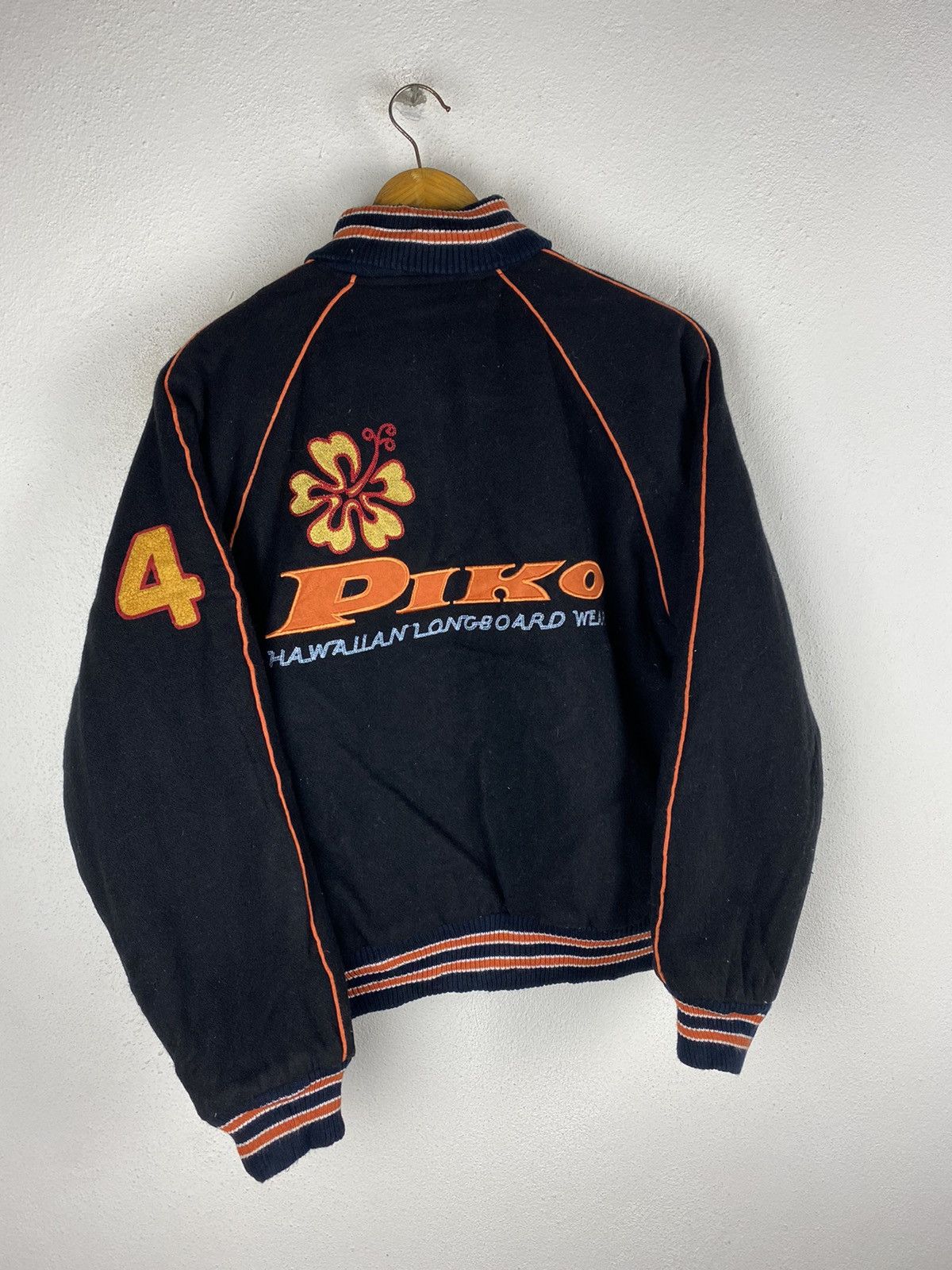 Other PIKO HAWAIIAN LONGBOARD VARSITY JACKET WOOL FABRIC Size US M / EU 48-50 / 2 - 7 Thumbnail