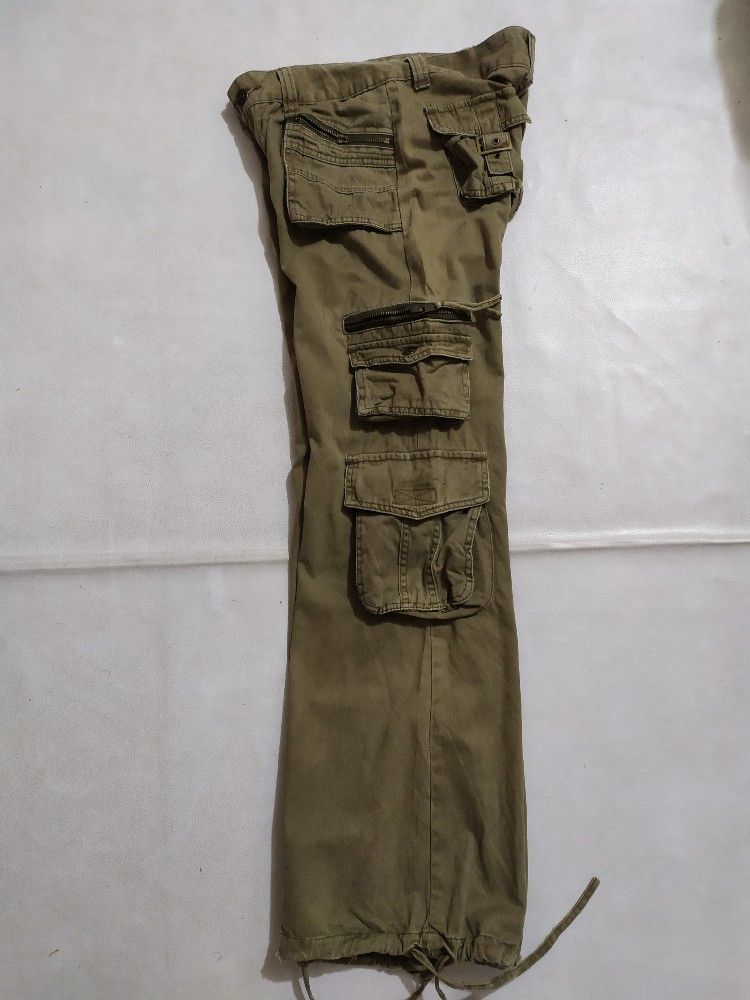 Japanese Brand 🔥Upper Freak Japan Cargo Multipocket flare pants low rise Size US 28 / EU 44 - 13 Thumbnail