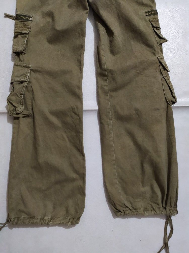 Japanese Brand 🔥Upper Freak Japan Cargo Multipocket flare pants low rise Size US 28 / EU 44 - 9 Thumbnail