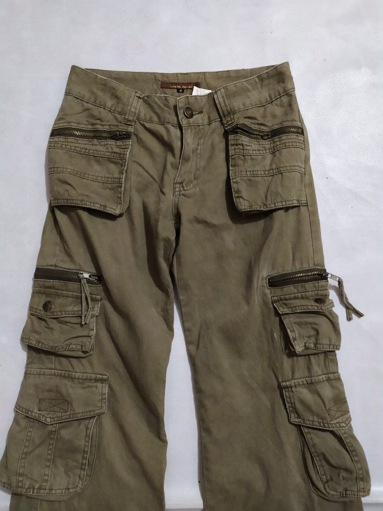 Japanese Brand 🔥Upper Freak Japan Cargo Multipocket flare pants low rise Size US 28 / EU 44 - 2 Thumbnail