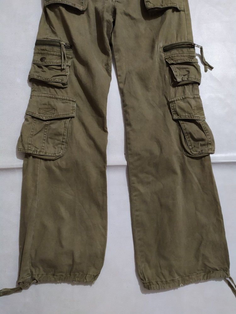 Japanese Brand 🔥Upper Freak Japan Cargo Multipocket flare pants low rise Size US 28 / EU 44 - 3 Thumbnail