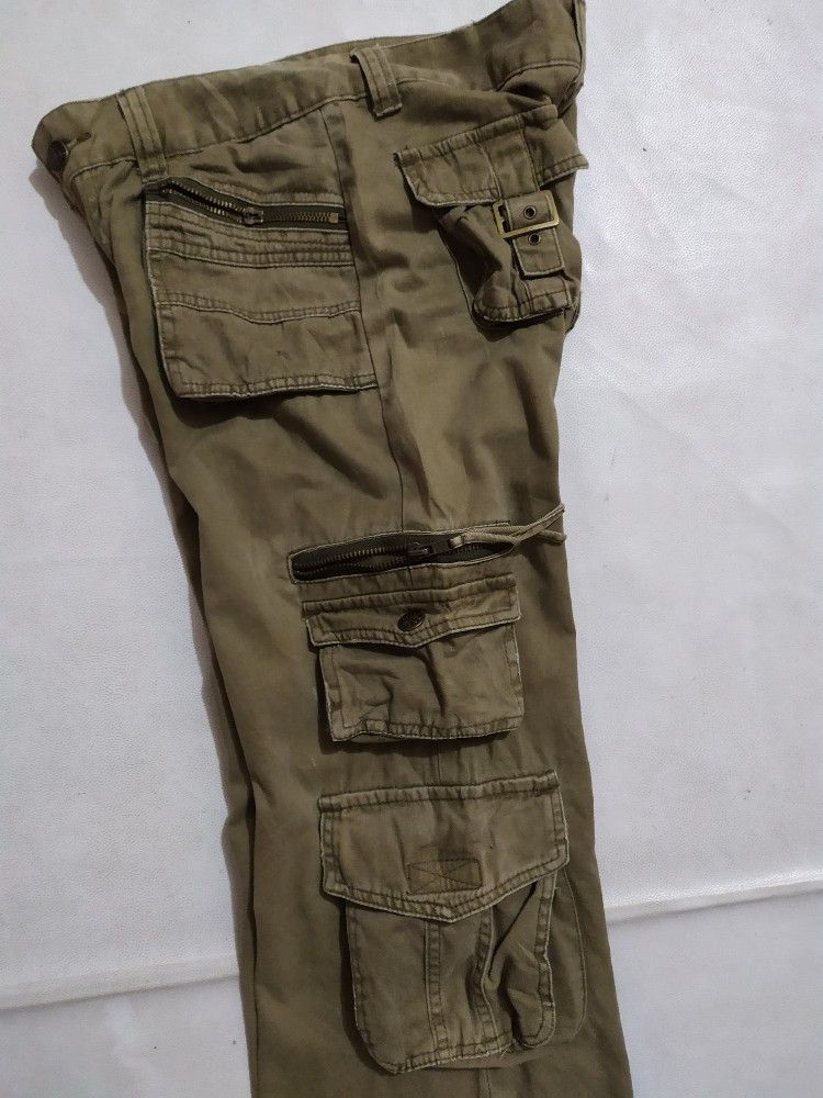 Japanese Brand 🔥Upper Freak Japan Cargo Multipocket flare pants low rise Size US 28 / EU 44 - 14 Thumbnail