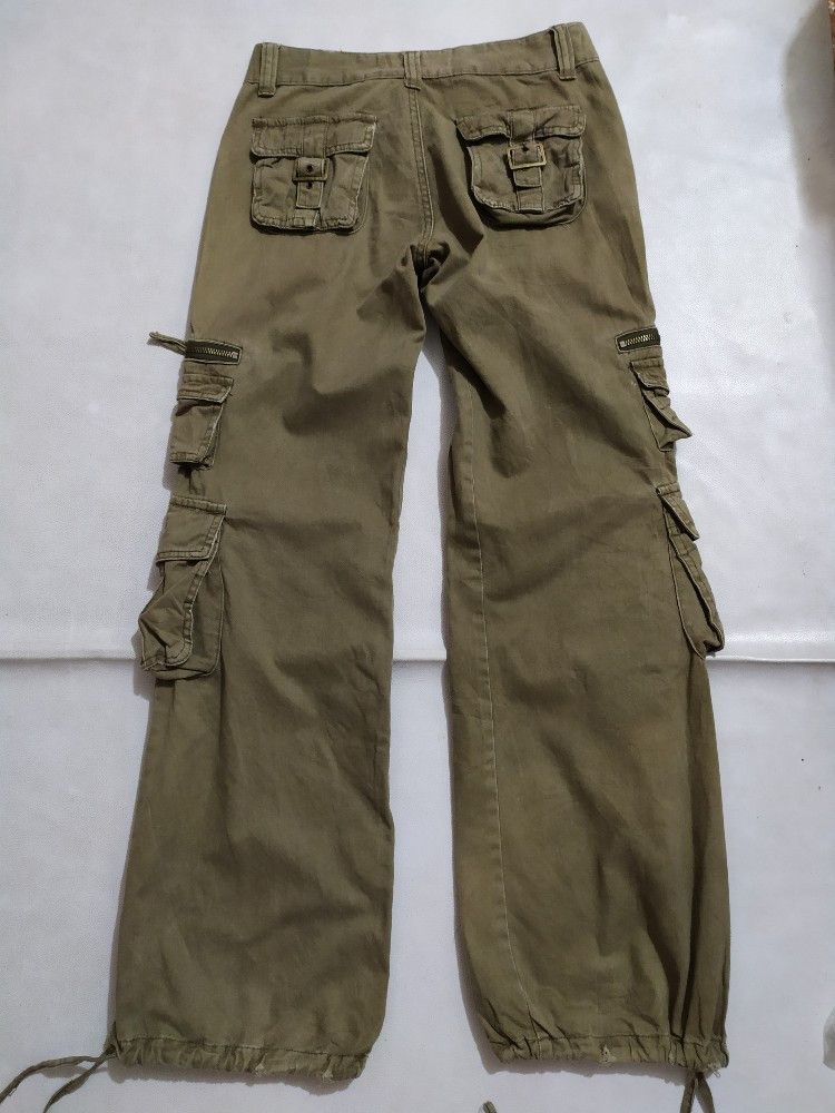 Japanese Brand 🔥Upper Freak Japan Cargo Multipocket flare pants low rise Size US 28 / EU 44 - 7 Thumbnail