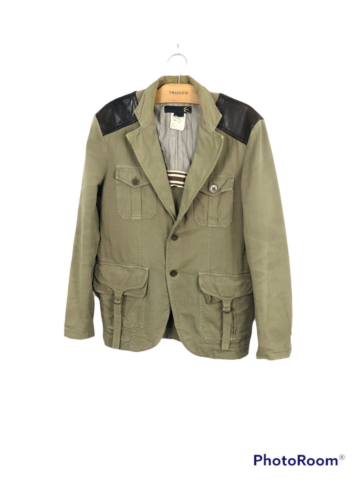 image of Italian Designers x Just Cavalli Jacket in Cream, Men's (Size Medium)