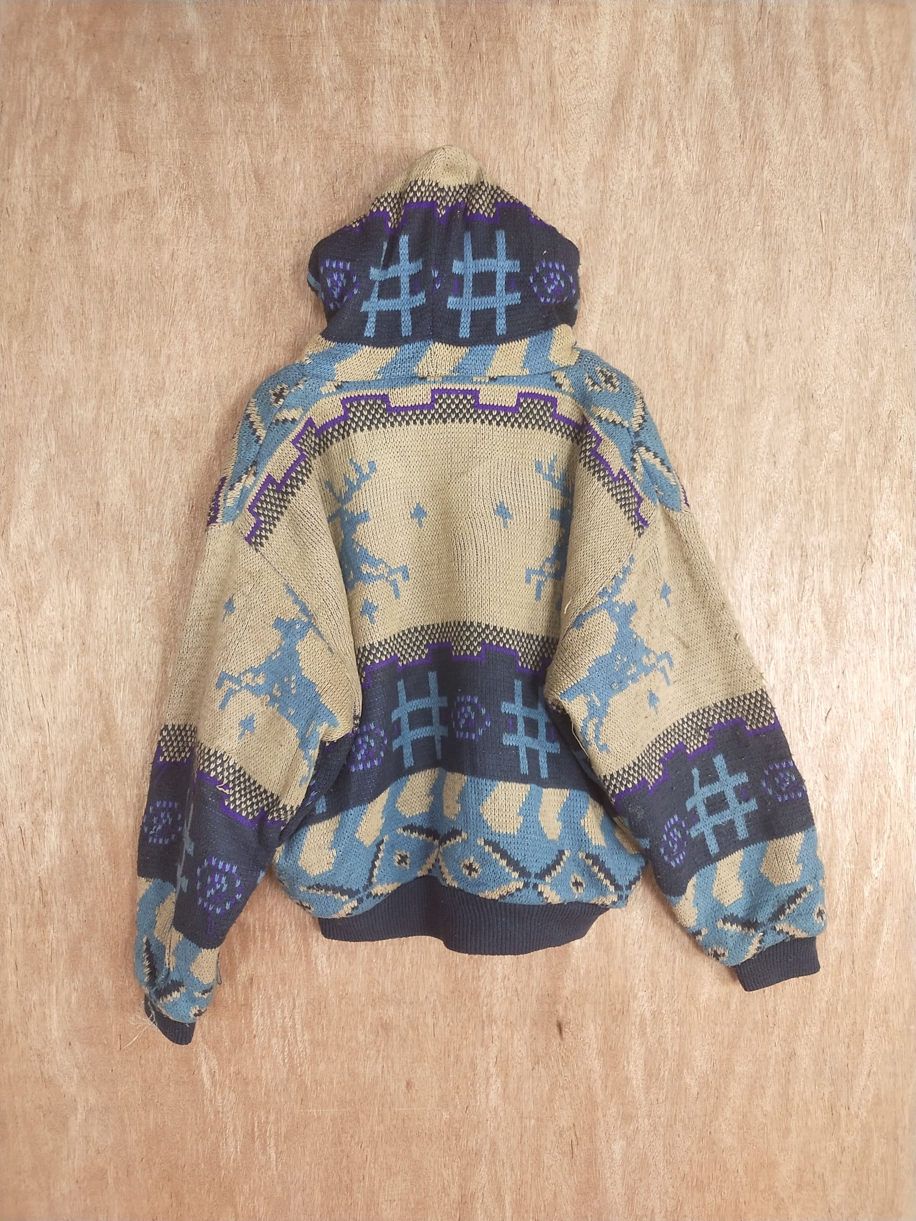 Vintage The Old Spirit Ambitious art winter sweater knitwear #S012 Size US L / EU 52-54 / 3 - 12 Thumbnail