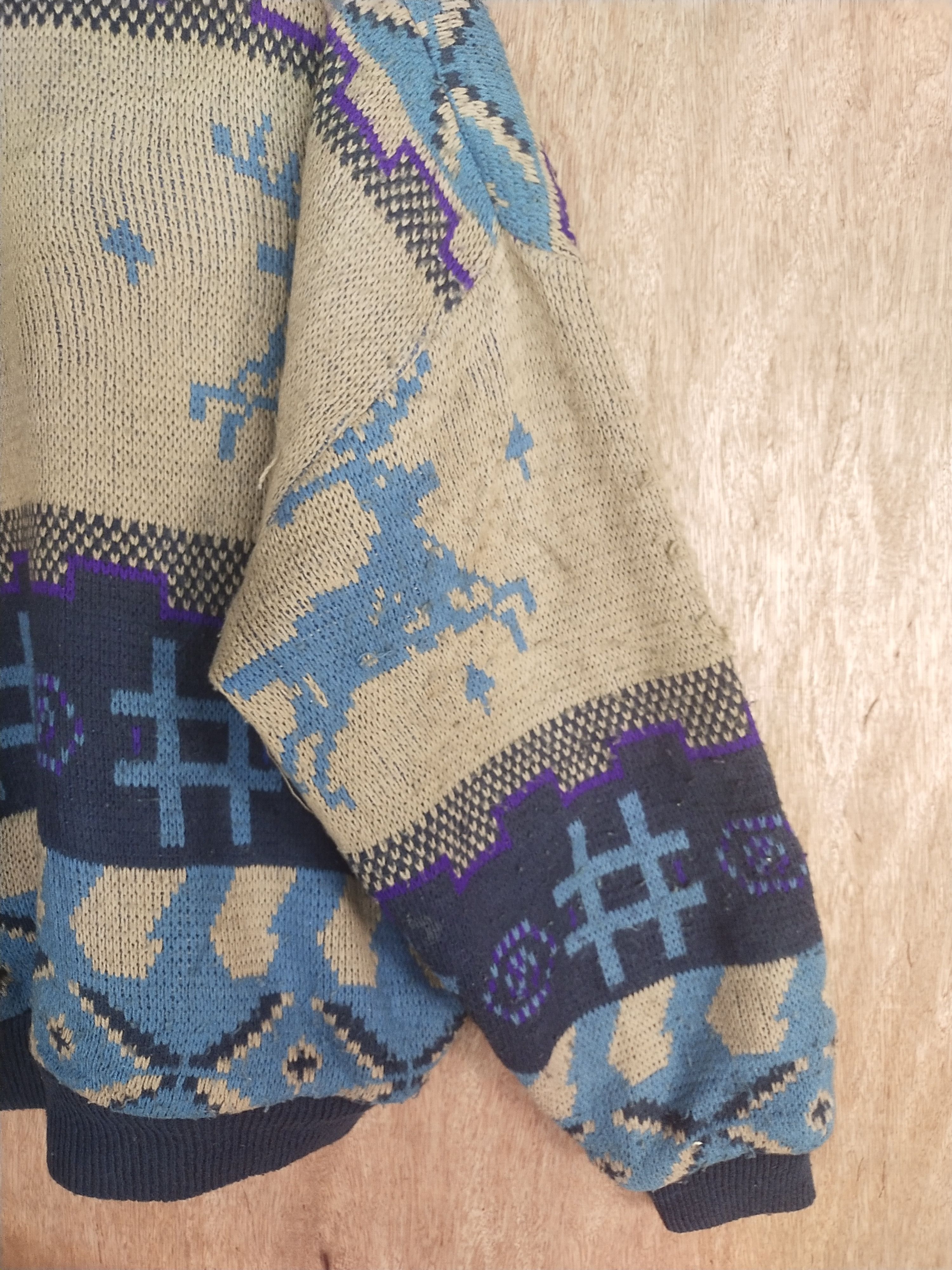 Vintage The Old Spirit Ambitious art winter sweater knitwear #S012 Size US L / EU 52-54 / 3 - 10 Thumbnail