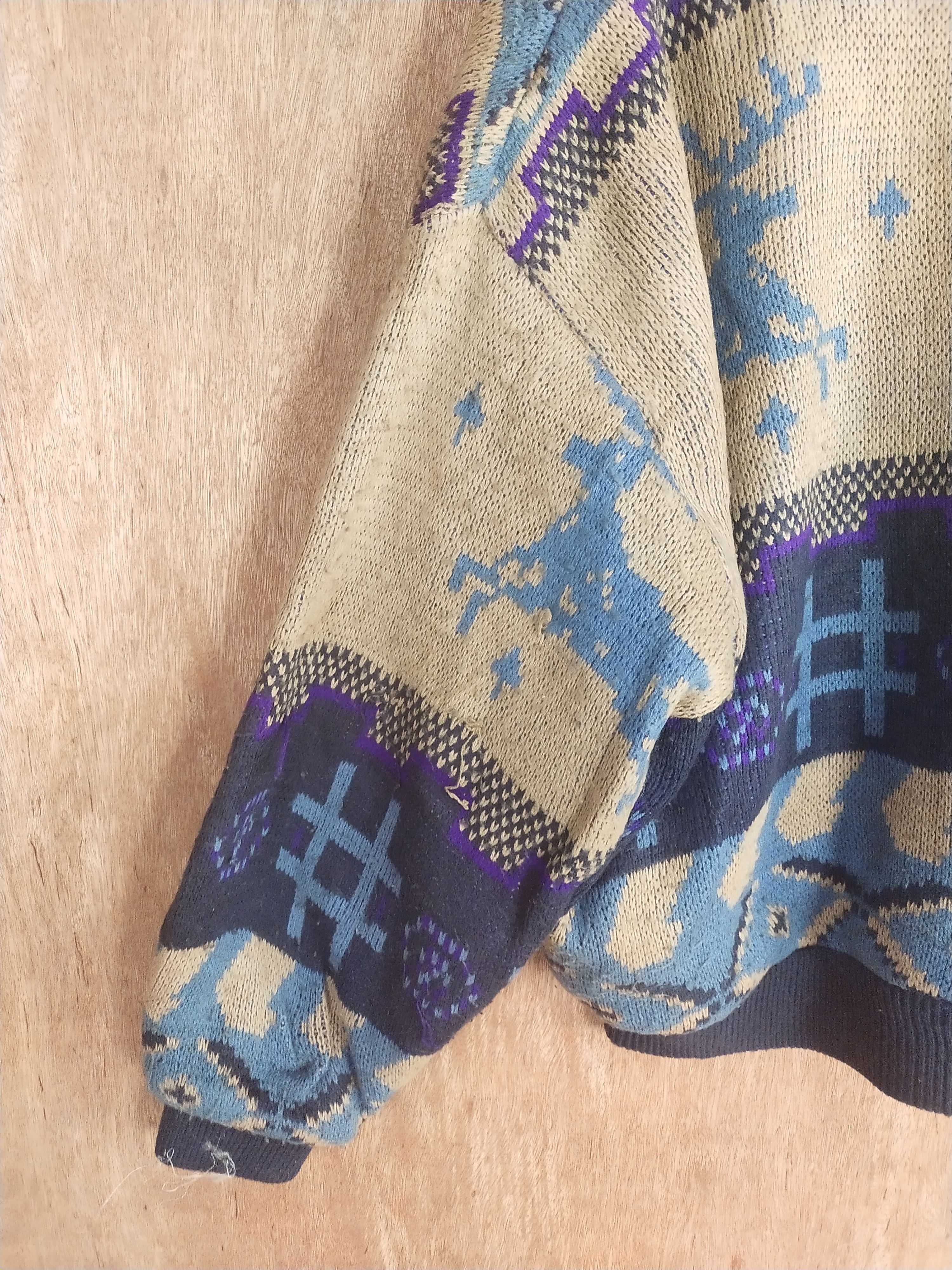 Vintage The Old Spirit Ambitious art winter sweater knitwear #S012 Size US L / EU 52-54 / 3 - 9 Thumbnail