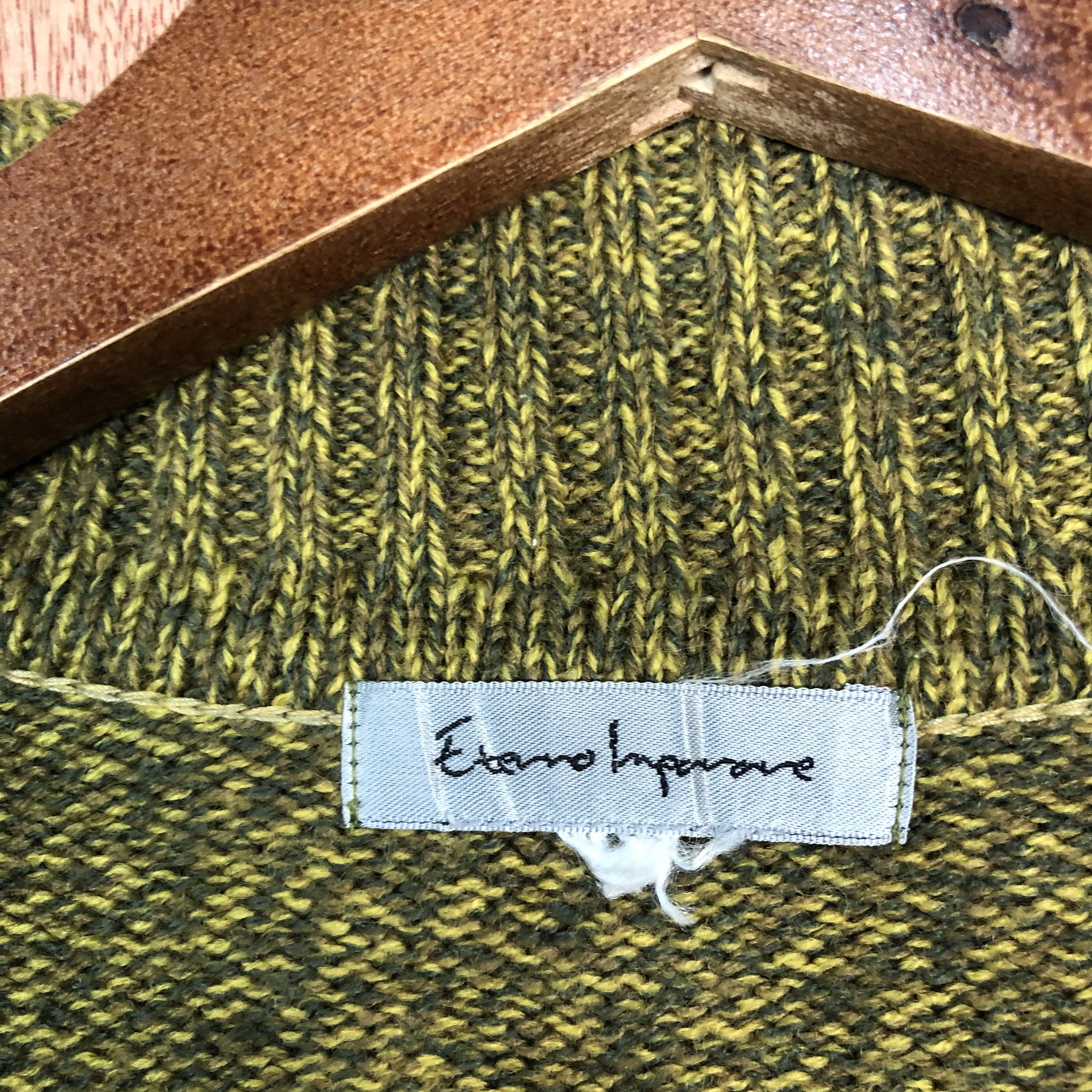 Homespun Knitwear × Japanese Brand × Vintage Ettero Improve Green Knitwear #6136 Size US S / EU 44-46 / 1 - 8 Thumbnail