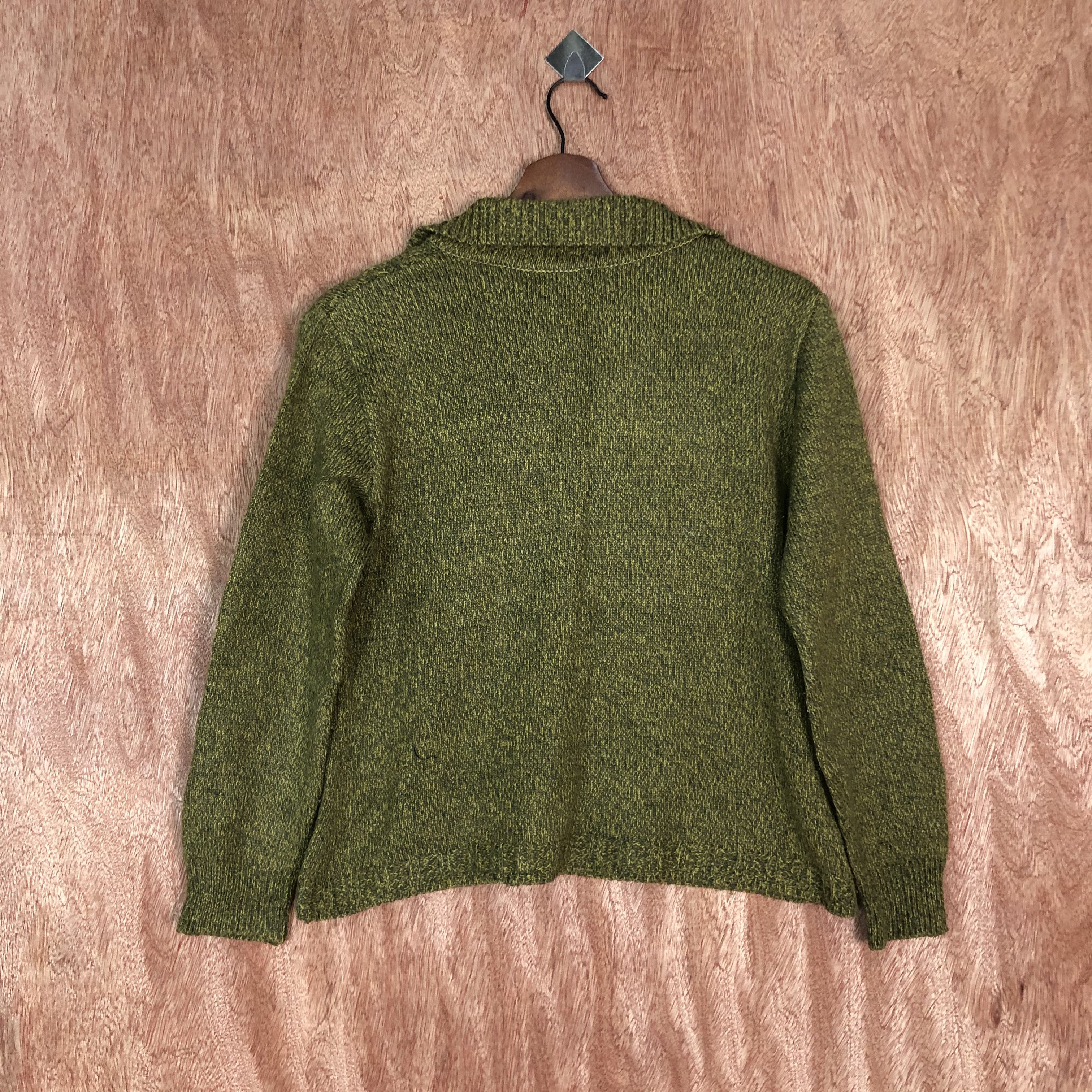 Homespun Knitwear × Japanese Brand × Vintage Ettero Improve Green Knitwear #6136 Size US S / EU 44-46 / 1 - 9 Thumbnail