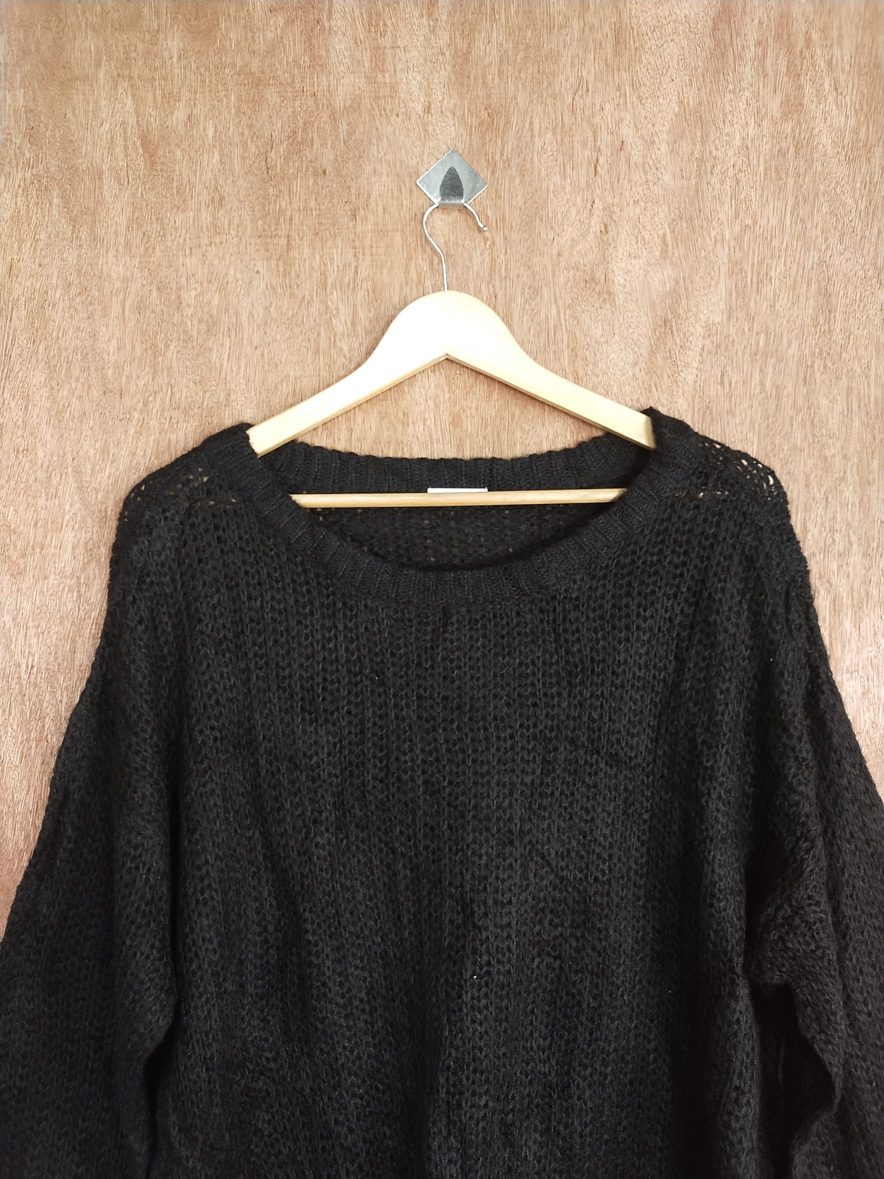 Vintage GU japan vintage black knitwear #S175 Size US XL / EU 56 / 4 - 2 Thumbnail