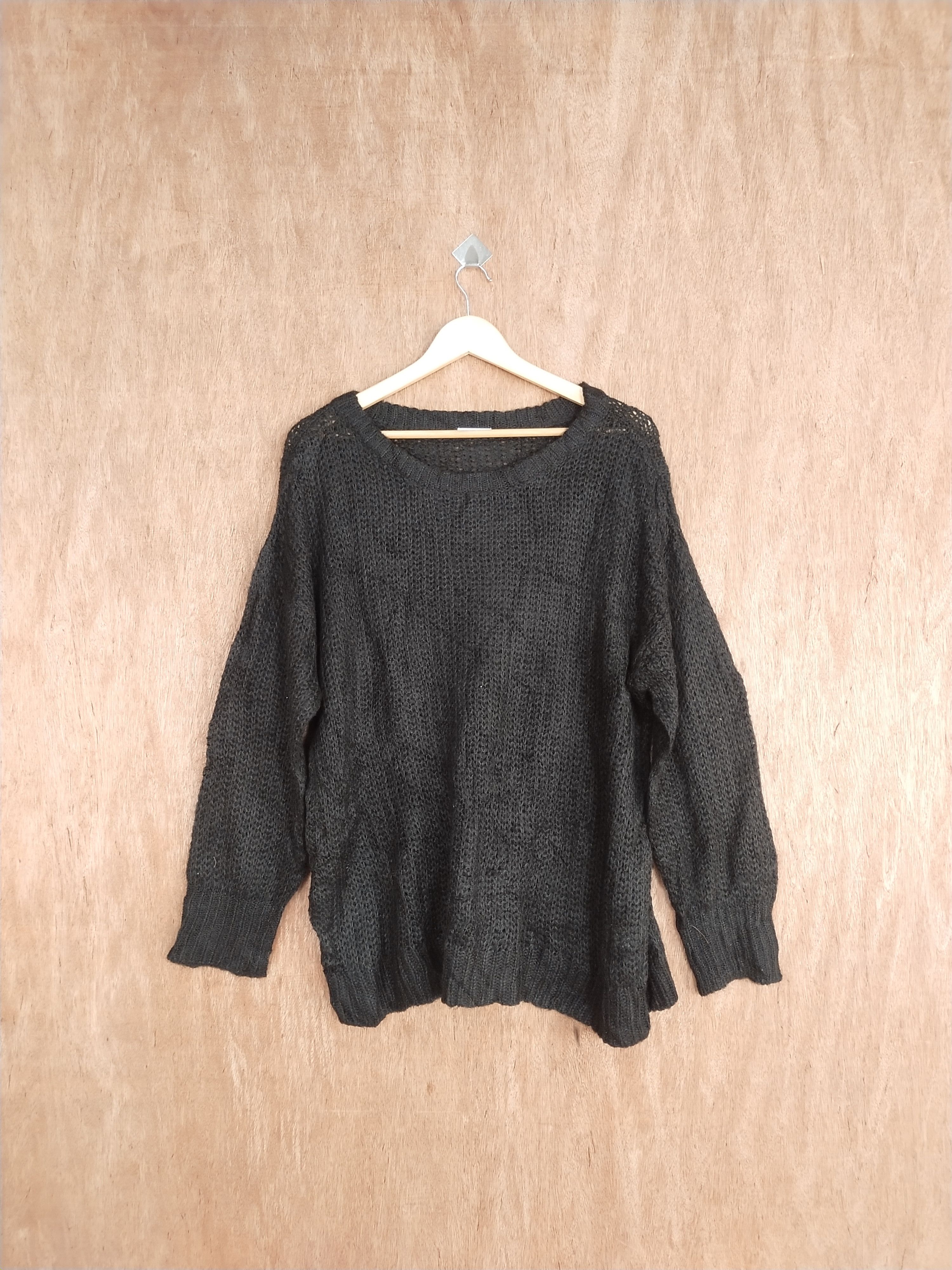 Vintage GU japan vintage black knitwear #S175 Size US XL / EU 56 / 4 - 1 Thumbnail