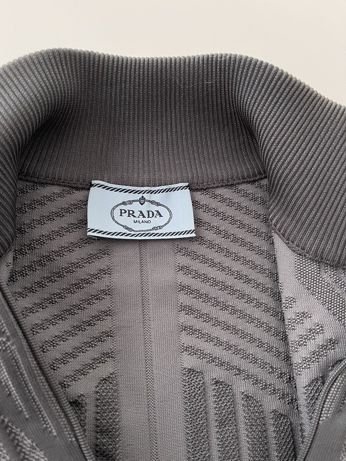Prada Prada Black and Pink Logo Zip-Up Technical Cardigan Size US XS / EU 42 / 0 - 3 Thumbnail