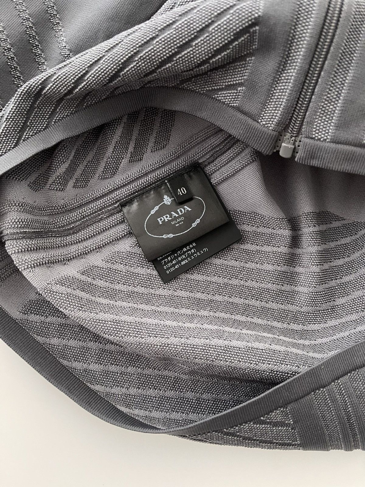 Prada Prada Black and Pink Logo Zip-Up Technical Cardigan Size US XS / EU 42 / 0 - 4 Thumbnail