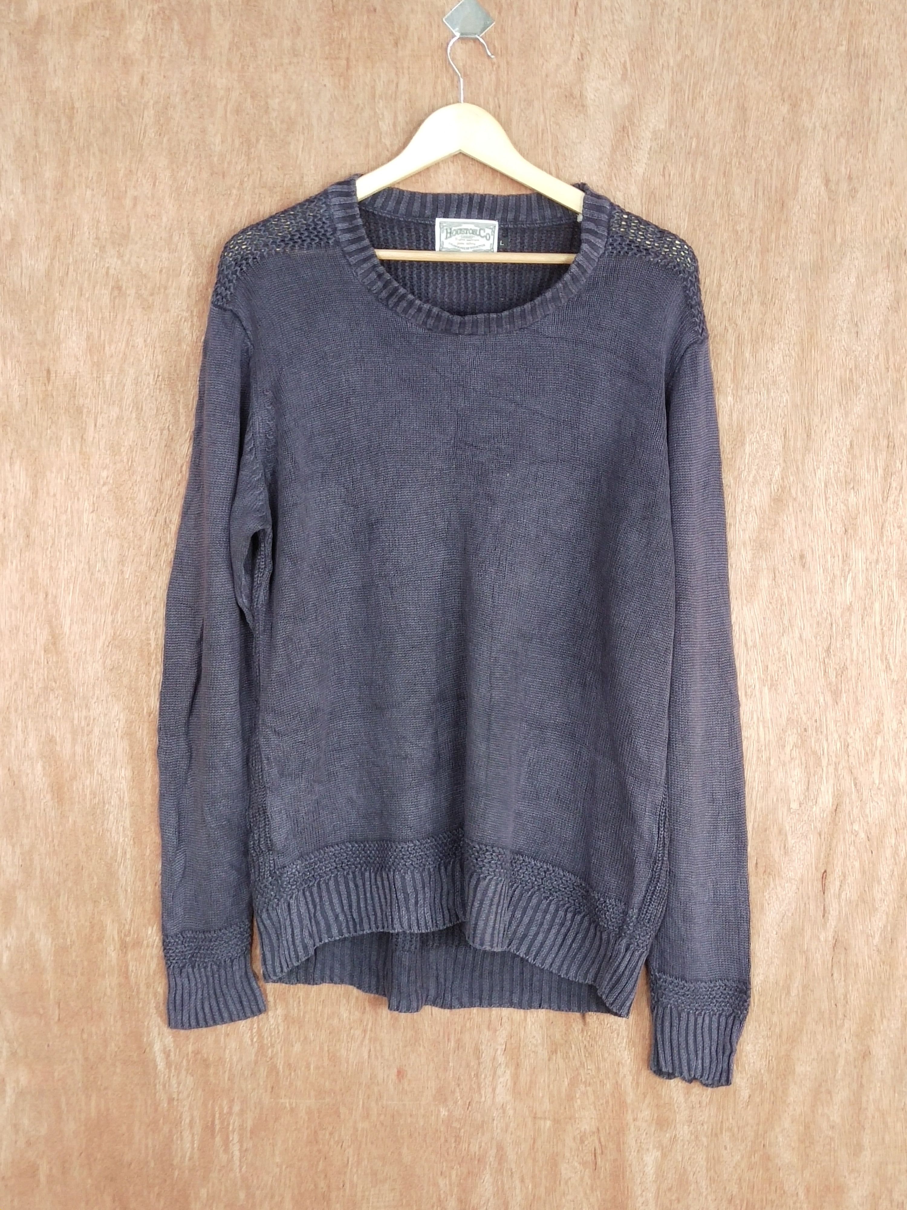 Vintage Unionmade-Houston.Co black sweatshirts knitwear #S183 Size US L / EU 52-54 / 3 - 1 Thumbnail