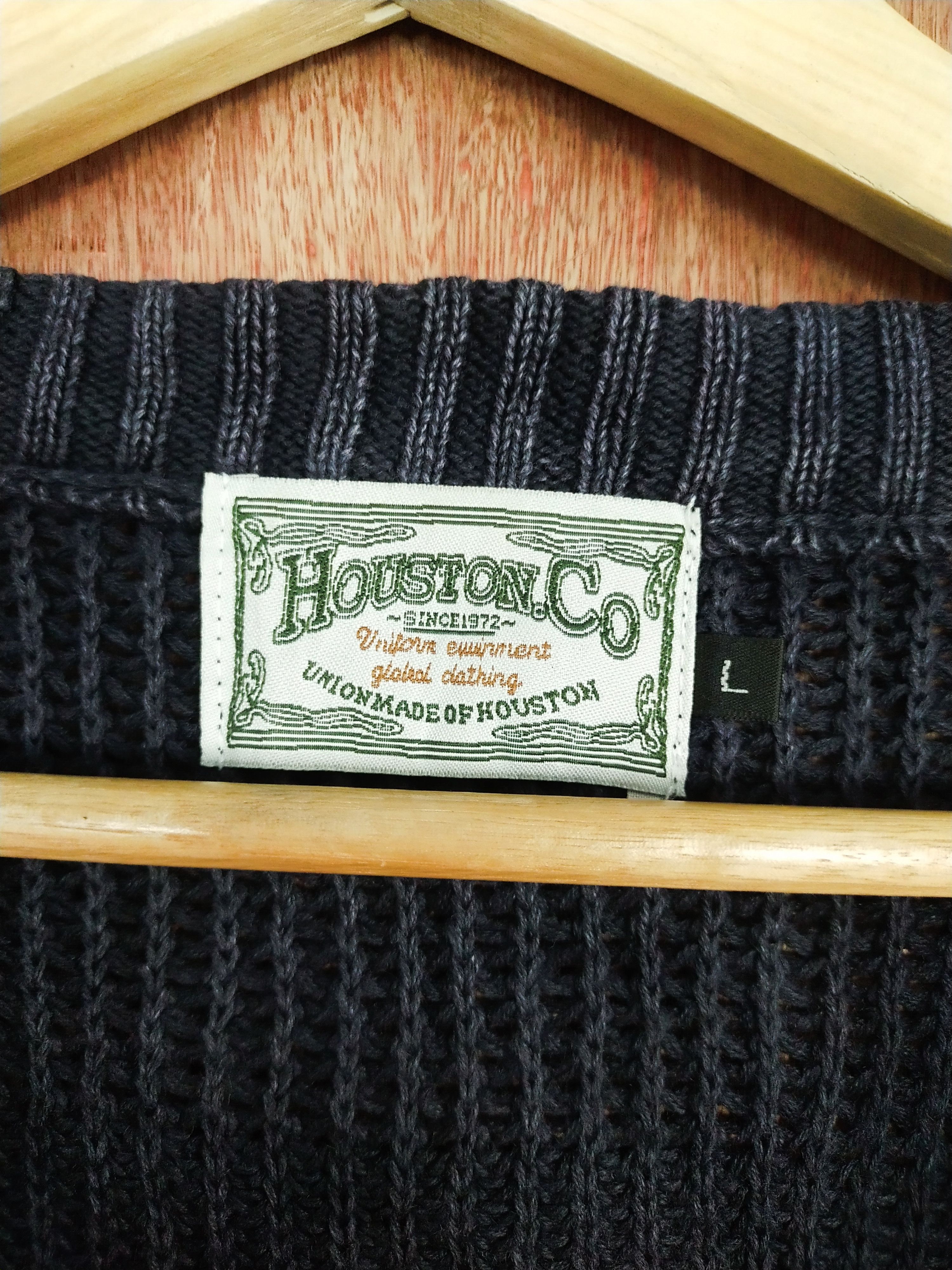 Vintage Unionmade-Houston.Co black sweatshirts knitwear #S183 Size US L / EU 52-54 / 3 - 5 Thumbnail