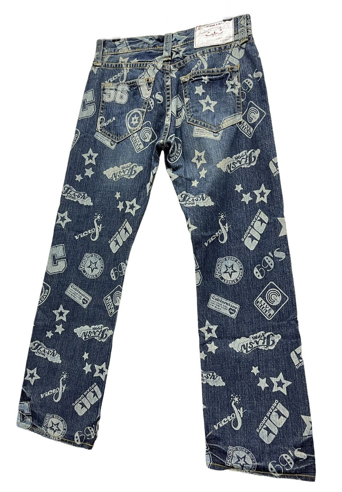 Japanese Brand CO&LU PopArt Flash 90's Californians Day Star Hysteric Style Size US 30 / EU 46 - 5 Thumbnail