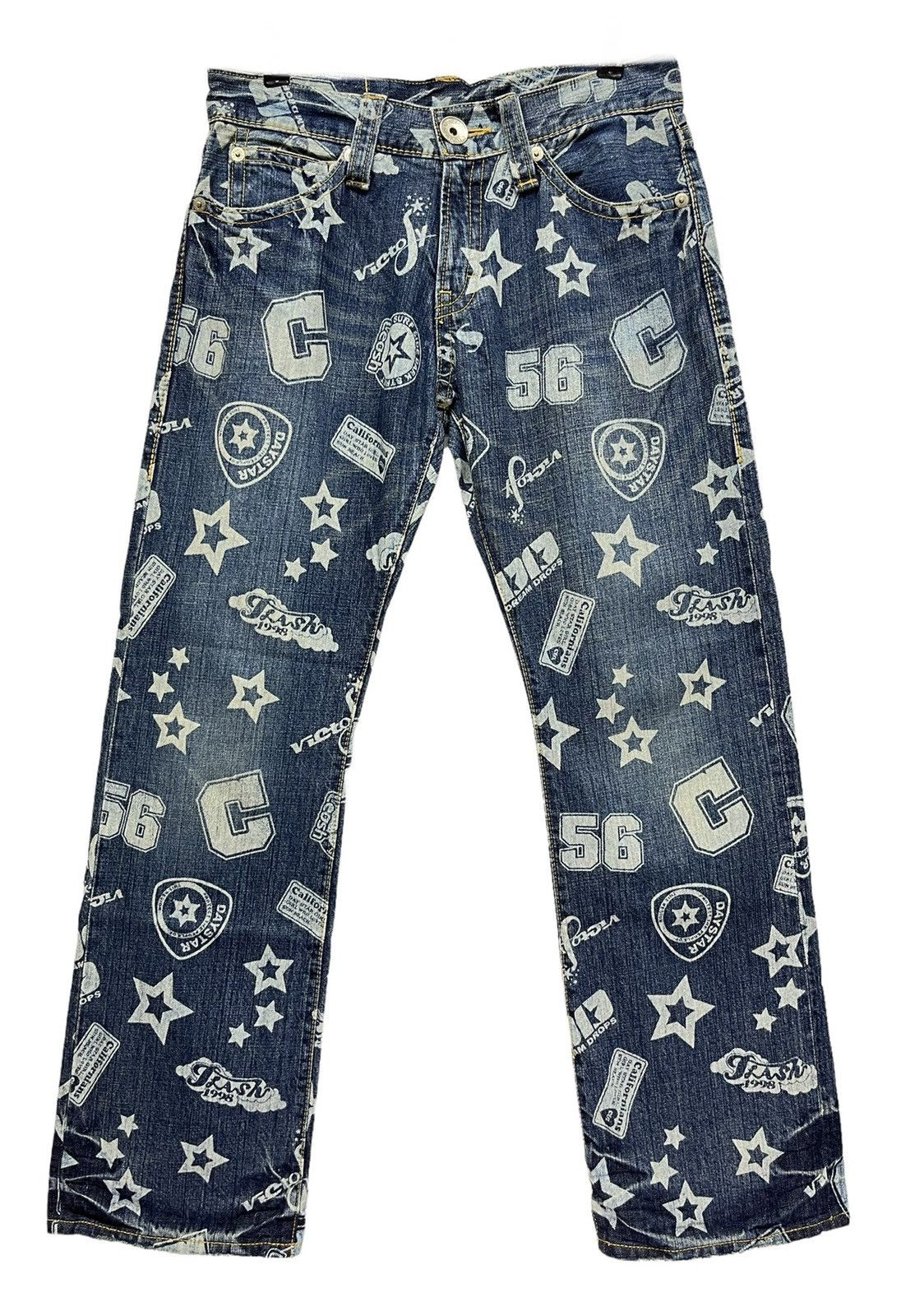 image of Co&lu Popart Flash 90's Californians Day Star Hysteric Style in Dark Blue Denim, Men's (Size 30)