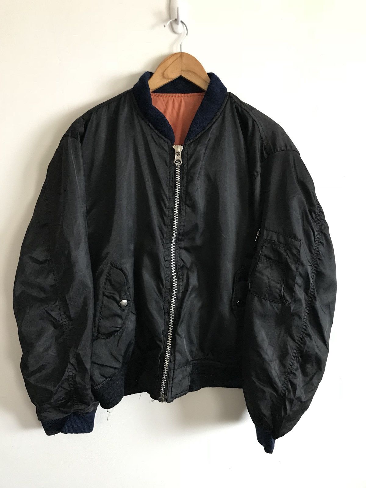 image of Bomber Jacket x Ma 1 Ma-1 Flight Bomber Black Jacket, Men's (Size Medium)